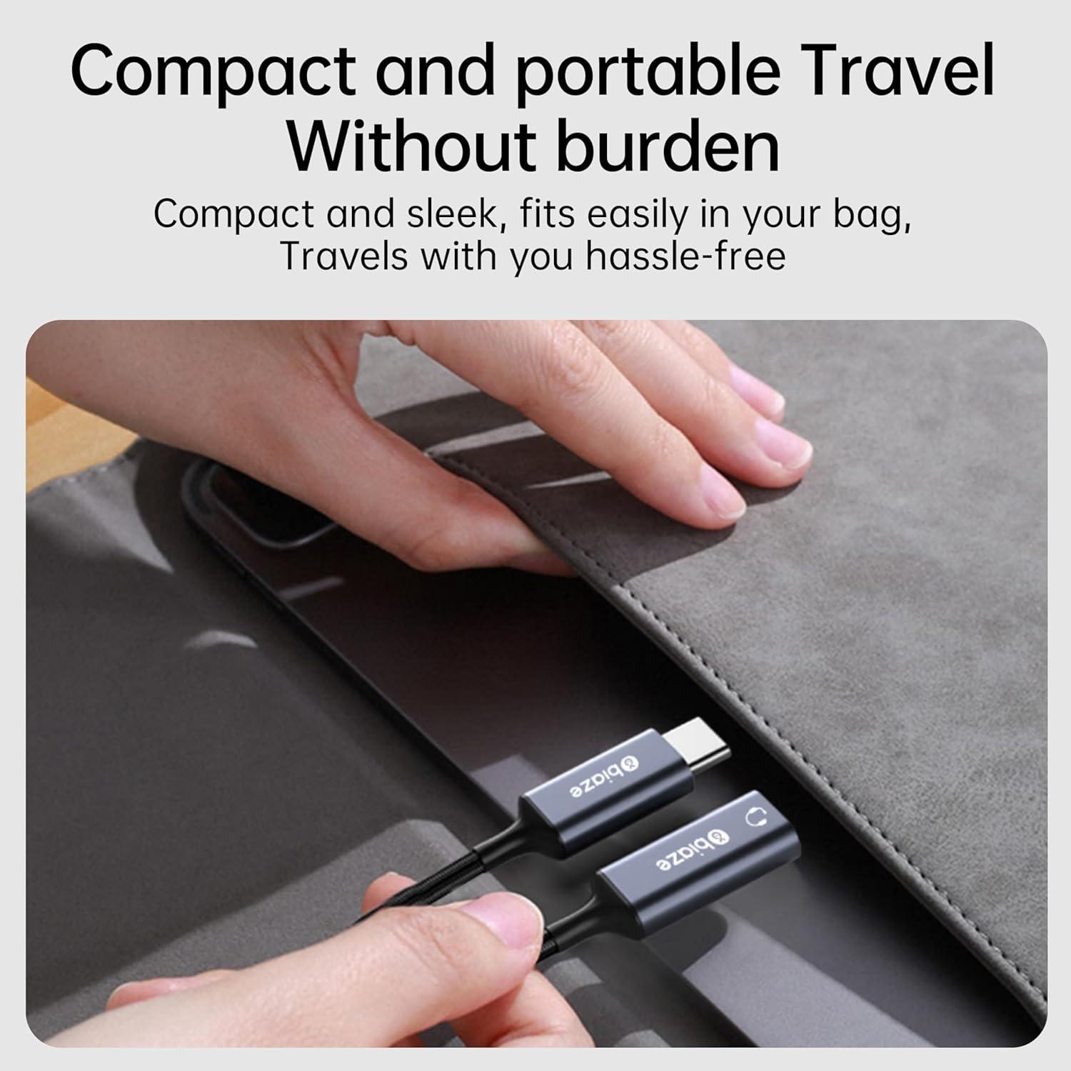 Adaptador de Audio USB-C a Lightning Biaze - 18g, MFi, Compatible iPhone