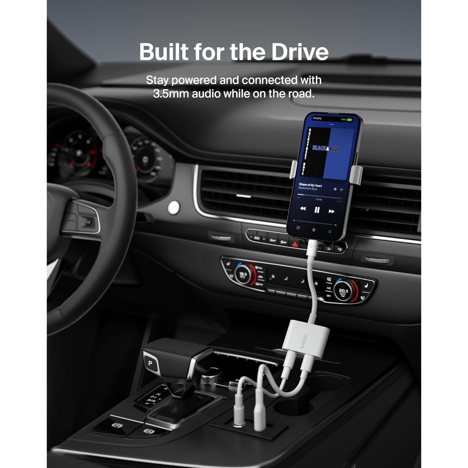 Belkin RockStar Adaptador Audio + Carga Lightning para iPhone