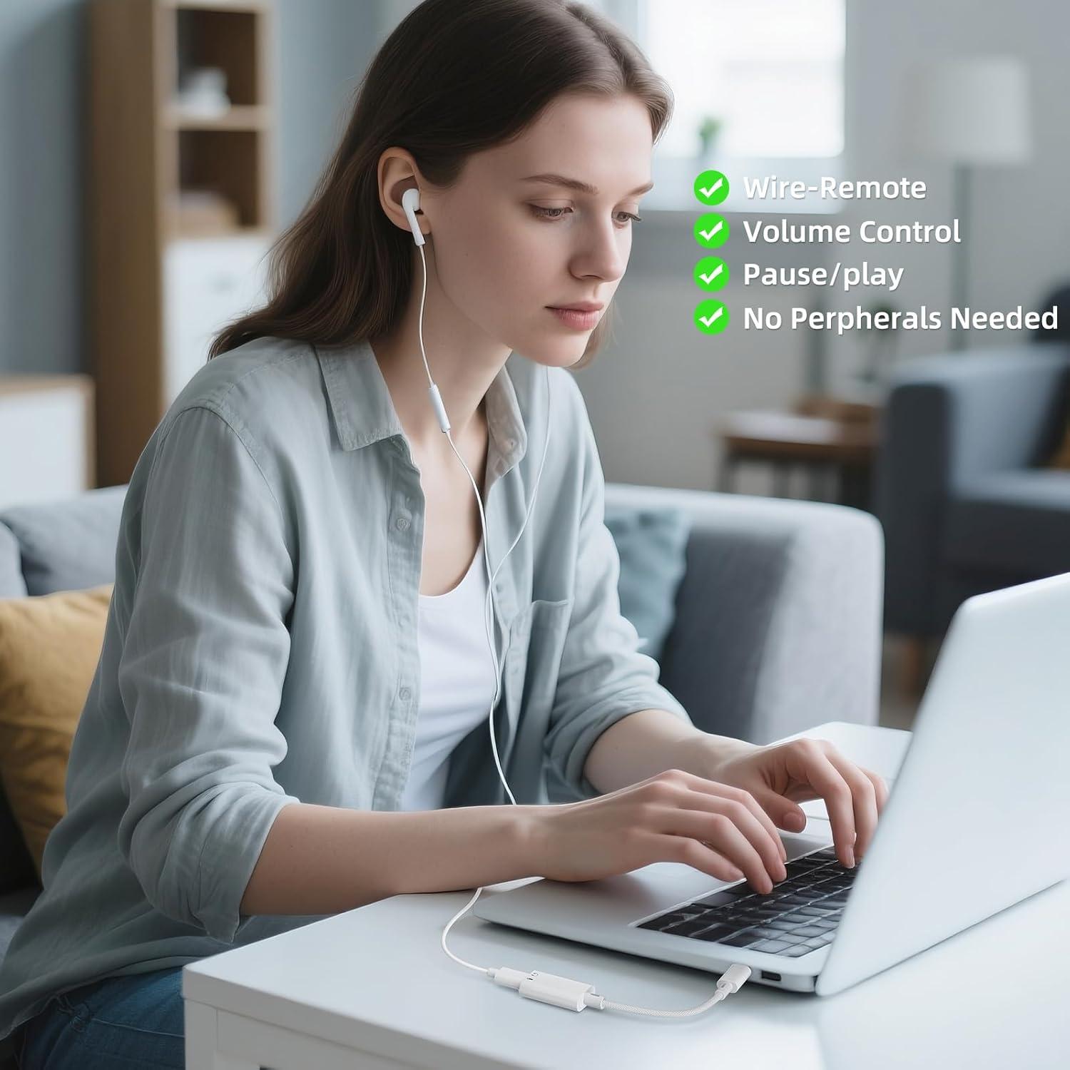 Adaptador de Audio USB-C a Lightning Vcddom para iPhone y iPad