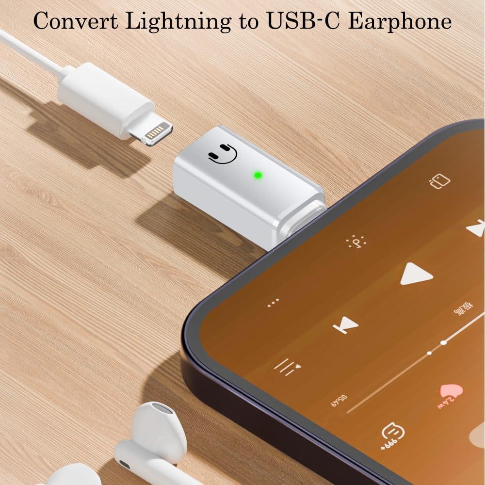 Adaptador de Audio USB C a Lightning AuviPal - 10g, Compatible iPhone 15