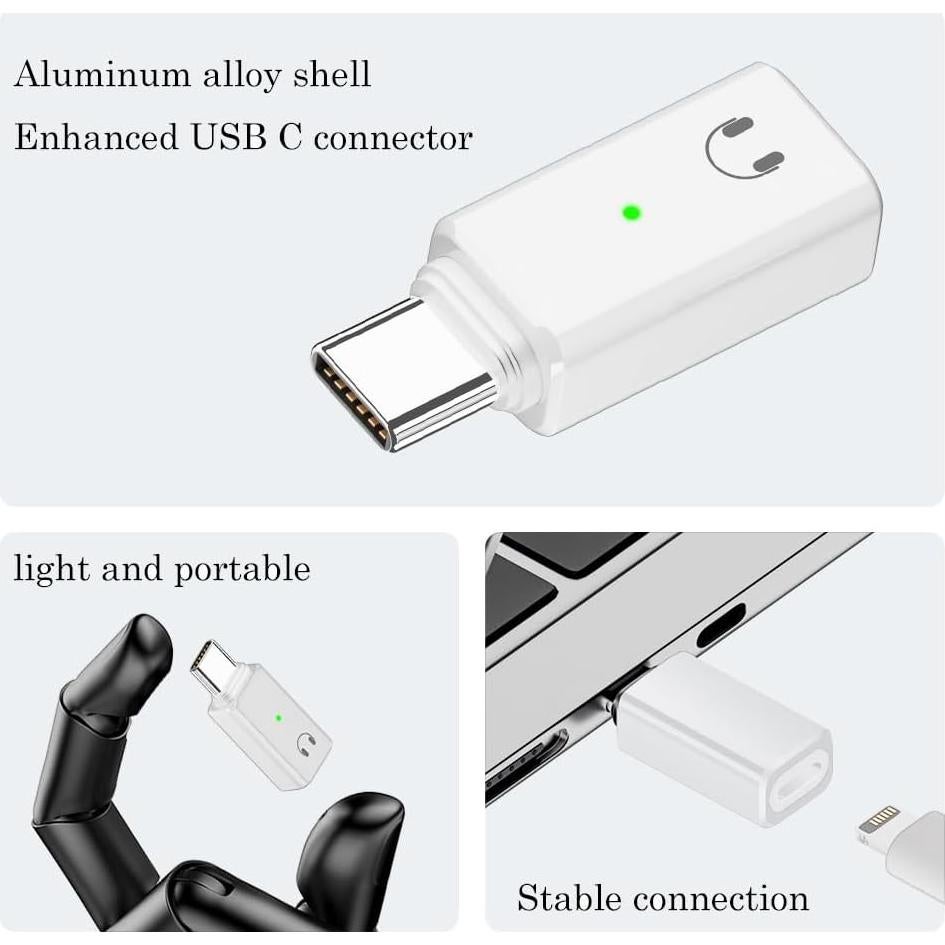 Adaptador de Audio USB C a Lightning AuviPal - 10g, Compatible iPhone 15