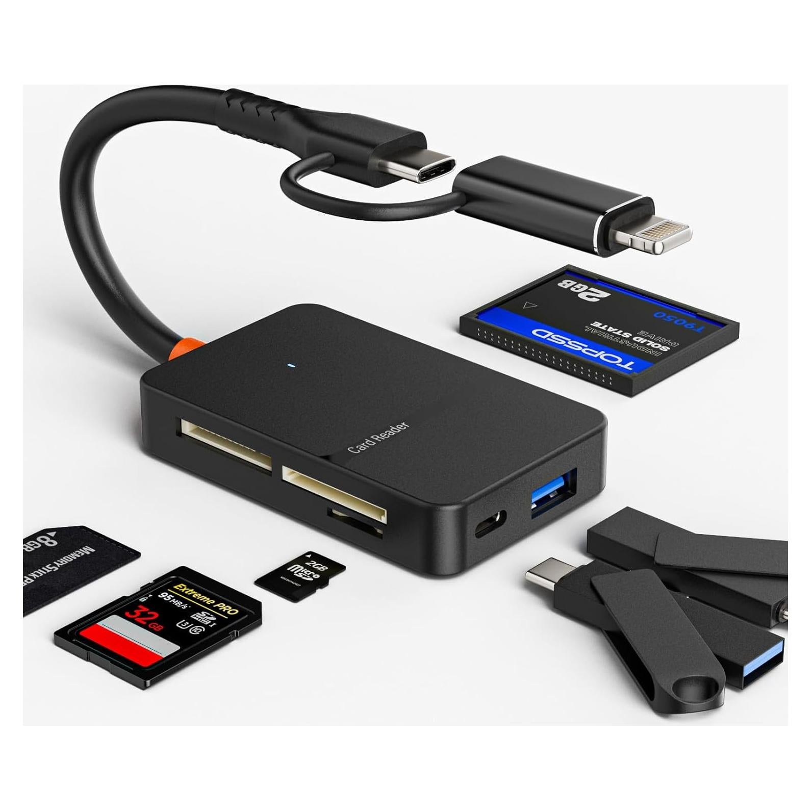 Lector de Tarjetas 8 en 1 Belcompany USB 3.0 y Lightning