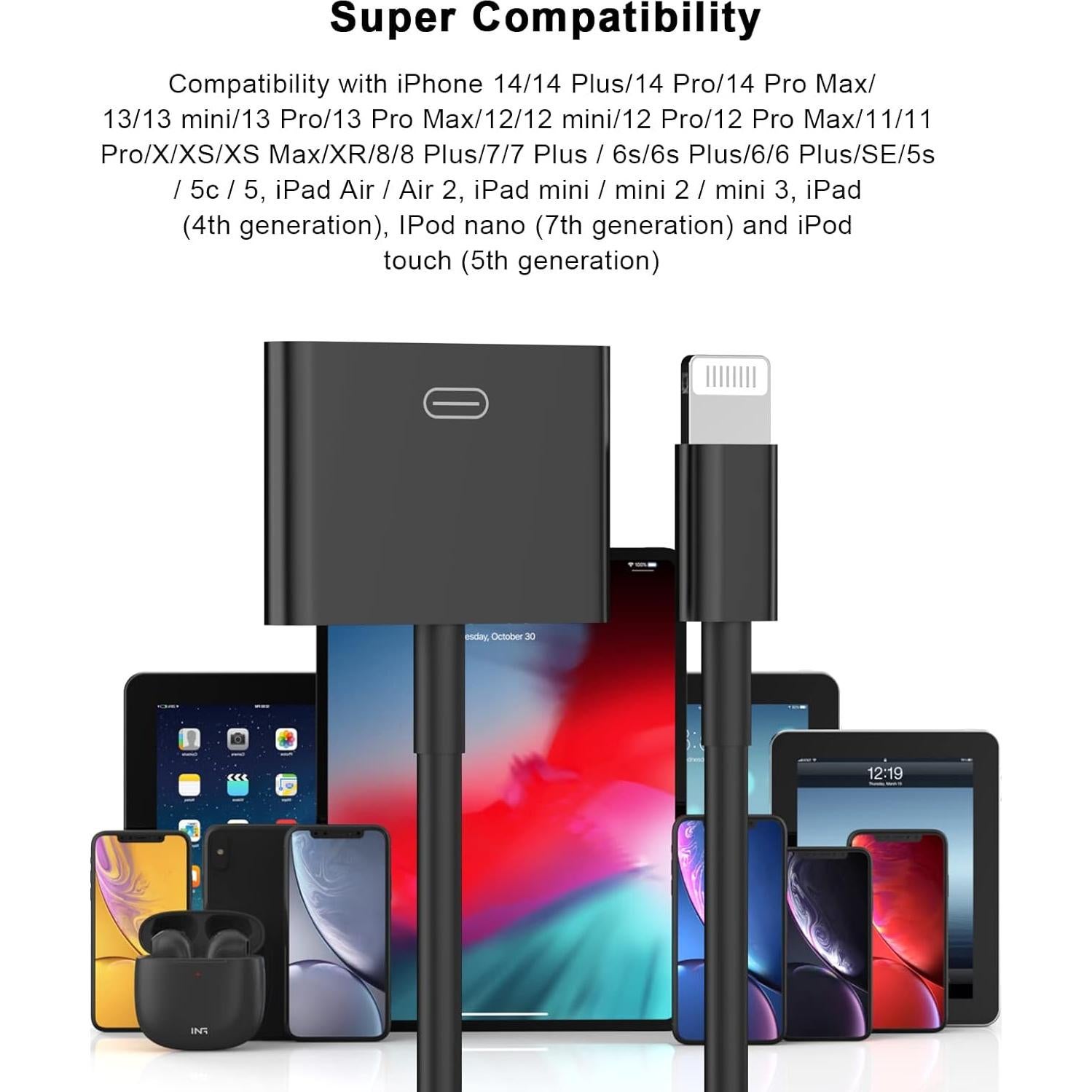 Adaptador Lightning a 30 Pines Belcompany - Carga y Sincronización