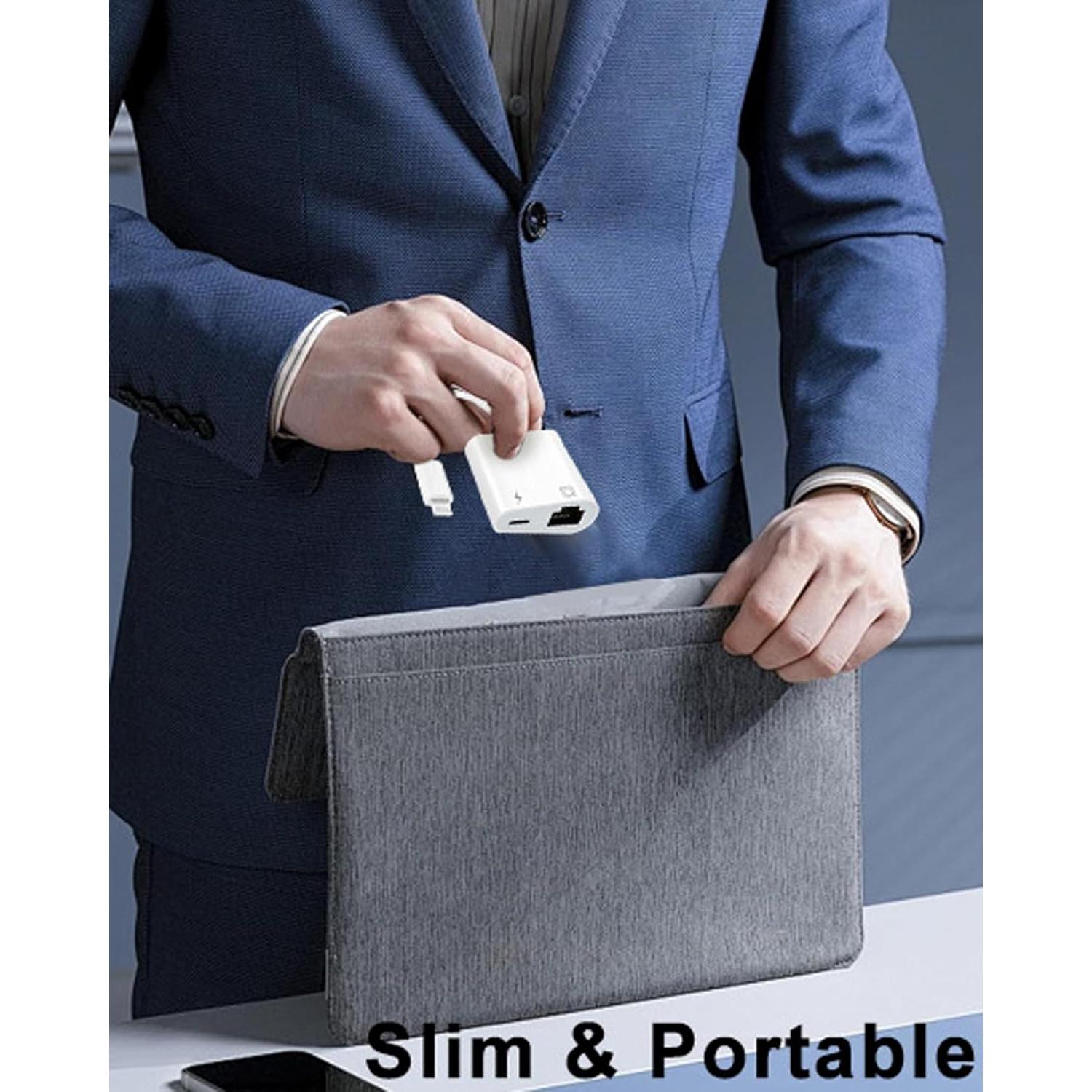 Adaptador Lightning a Ethernet RICHUPON 2 en 1 100Mbps