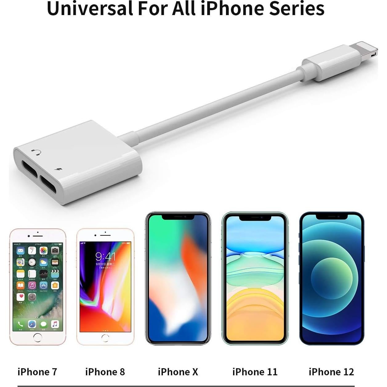 Adaptador Doble Lightning Zoyuzan para iPhone y iPad - Carga y Audio