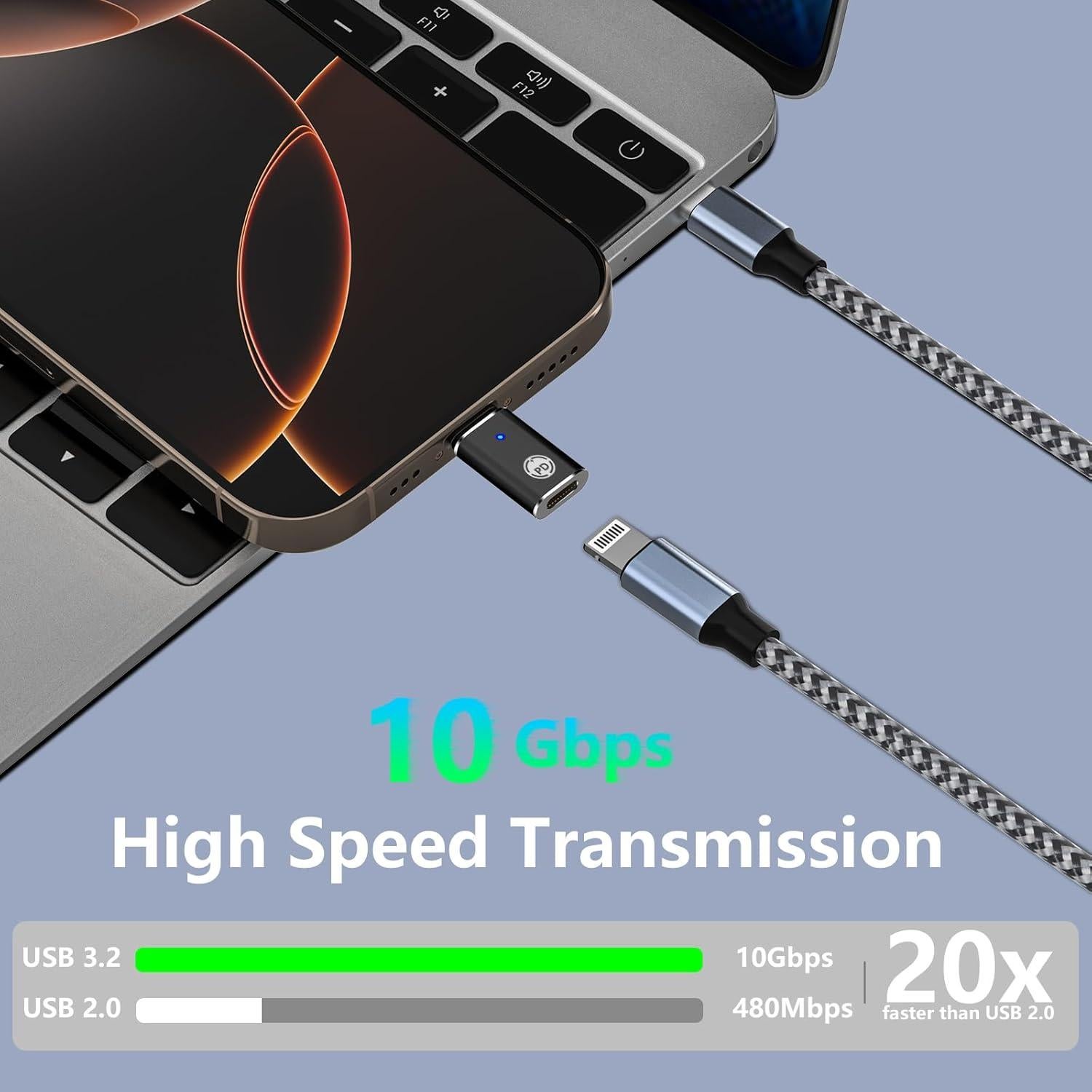 Adaptador Lightning a USB-C Stuffcool 35W Carga Rápida
