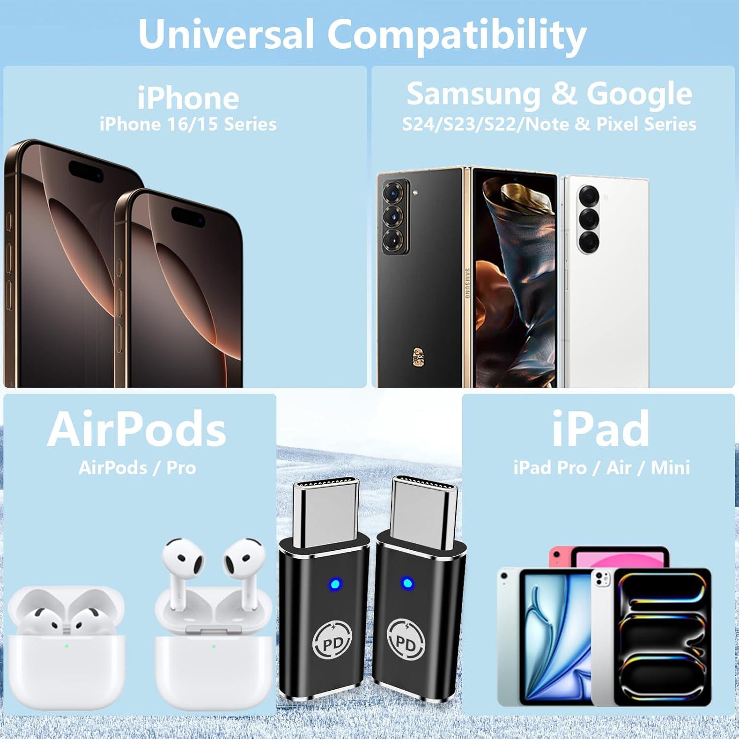 Adaptador Lightning a USB-C Stuffcool 35W Carga Rápida