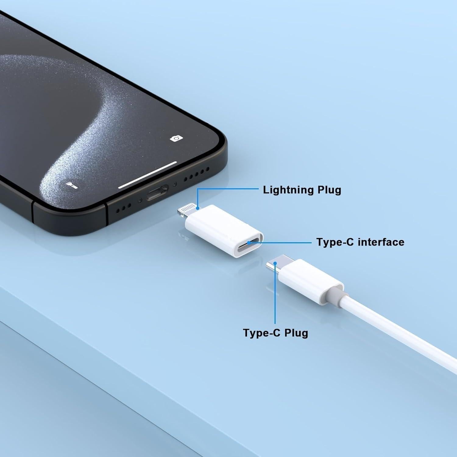 Adaptador Lightning a USB-C JY-FBA-00087 2Pack Carga Rápida