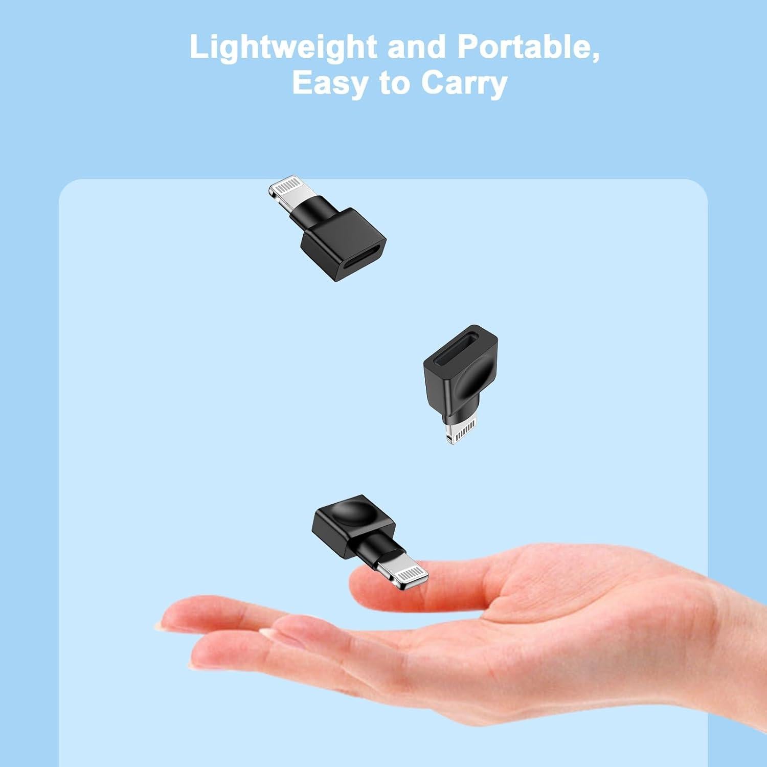 Adaptador Extensor de Cargador Lightning MFi para iPhone - 2 Pzs