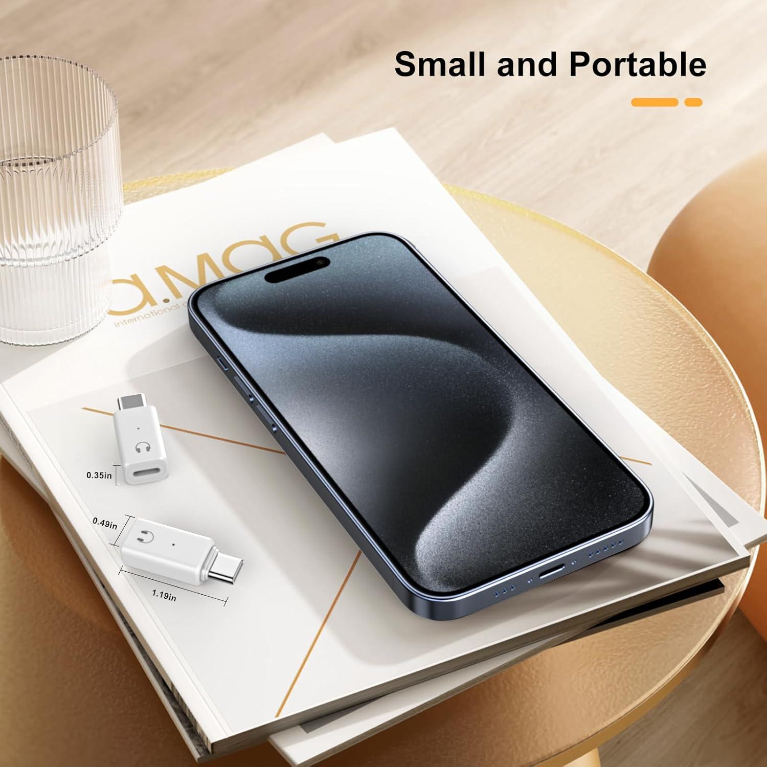 Adaptador de Auriculares Lightning a USB-C TiMOVO Blanco