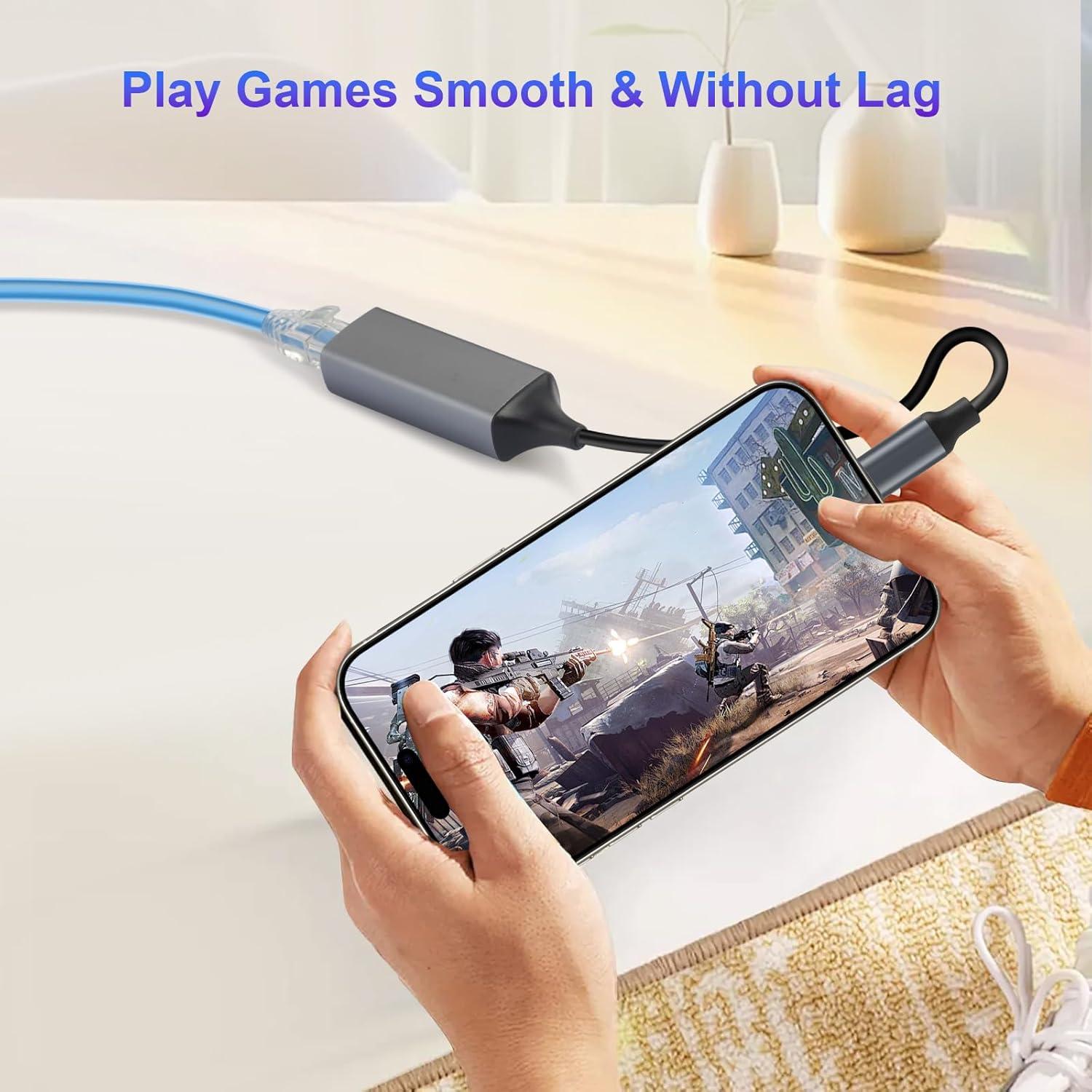 Adaptador Lightning a Ethernet Junsky 100Mbps Gris