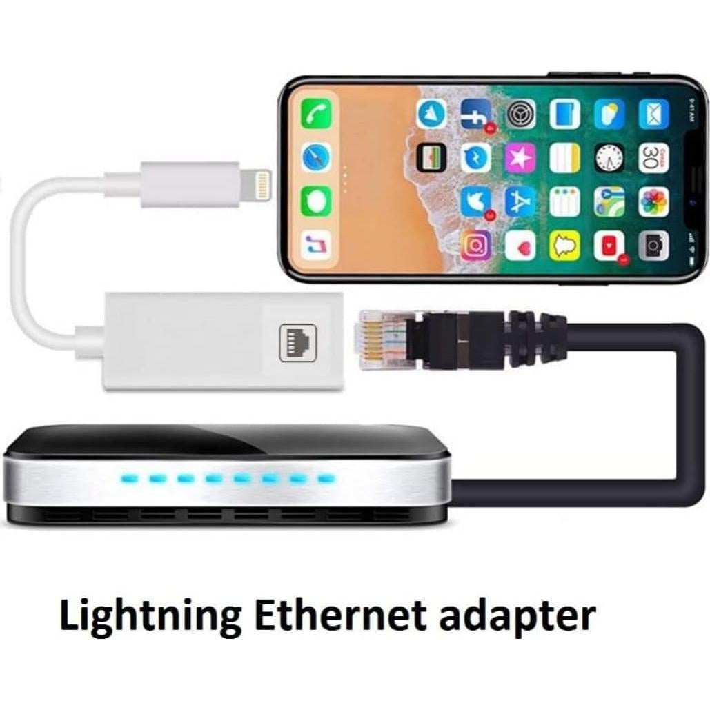 Adaptador Lightning a Ethernet DESOFICON RJ45 100Mbps