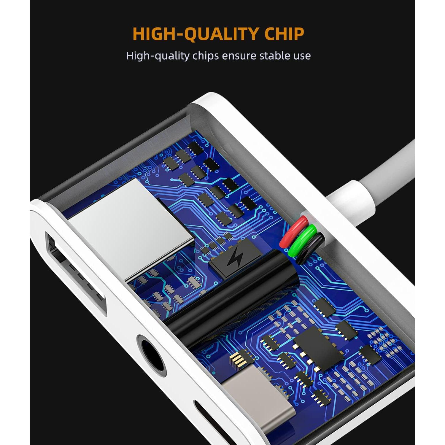 Adaptador 3 en 1 Zoyuzan Lightning a 3.5mm y USB OTG para iPhone