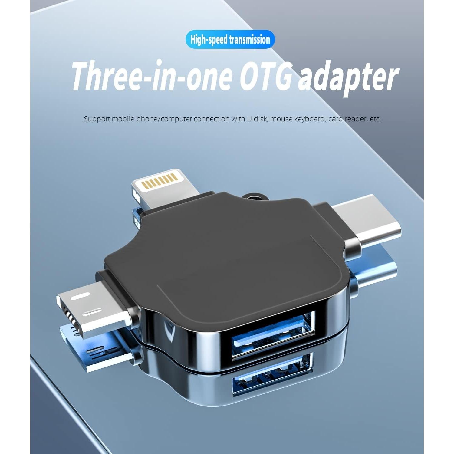 Adaptador Lightning a USB Hembra Zoyuzan 3 en 1 OTG