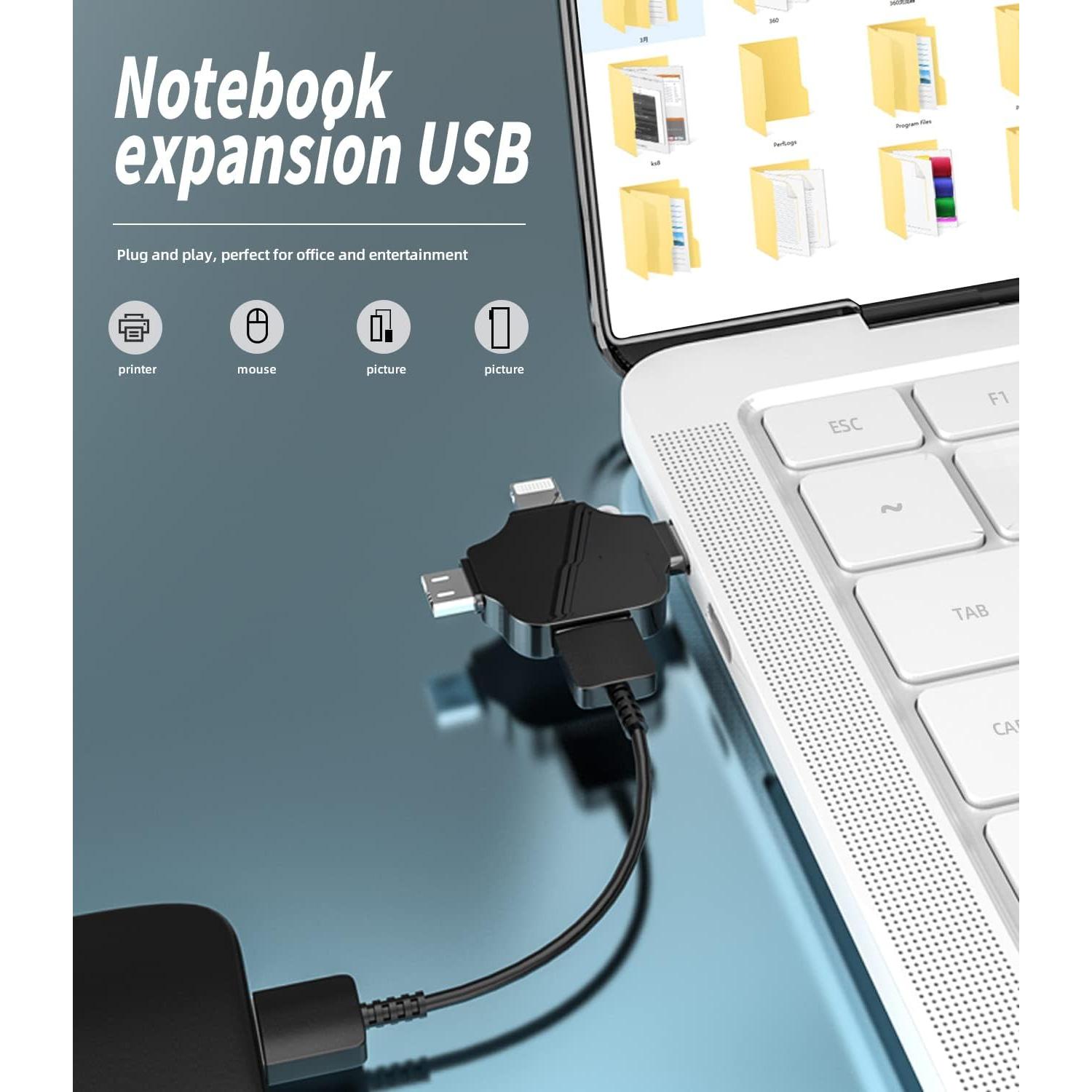 Adaptador Lightning a USB Hembra Zoyuzan 3 en 1 OTG