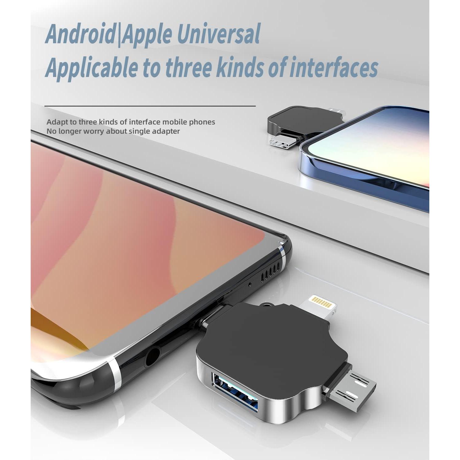 Adaptador Lightning a USB Hembra Zoyuzan 3 en 1 OTG