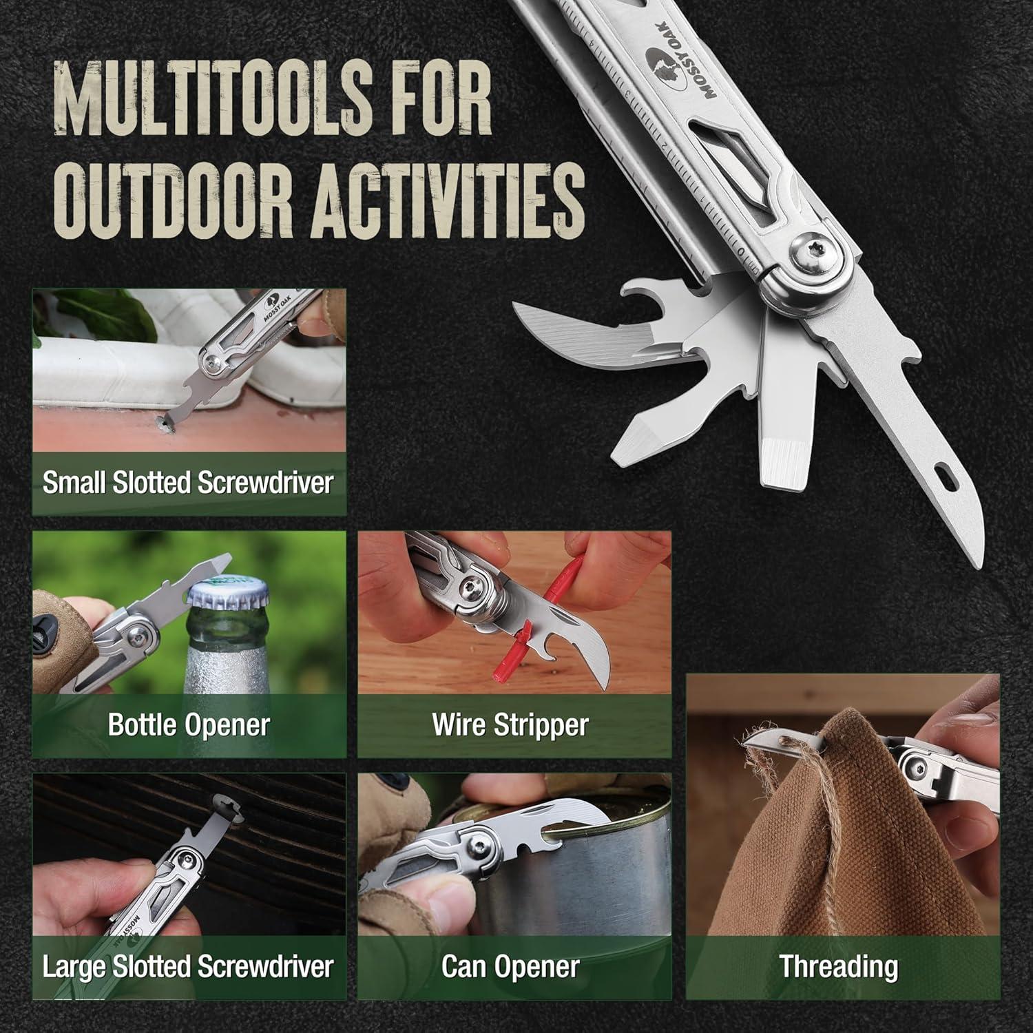 Cuchillo Multitool 12-en-1 Mossy Oak Acero Inoxidable
