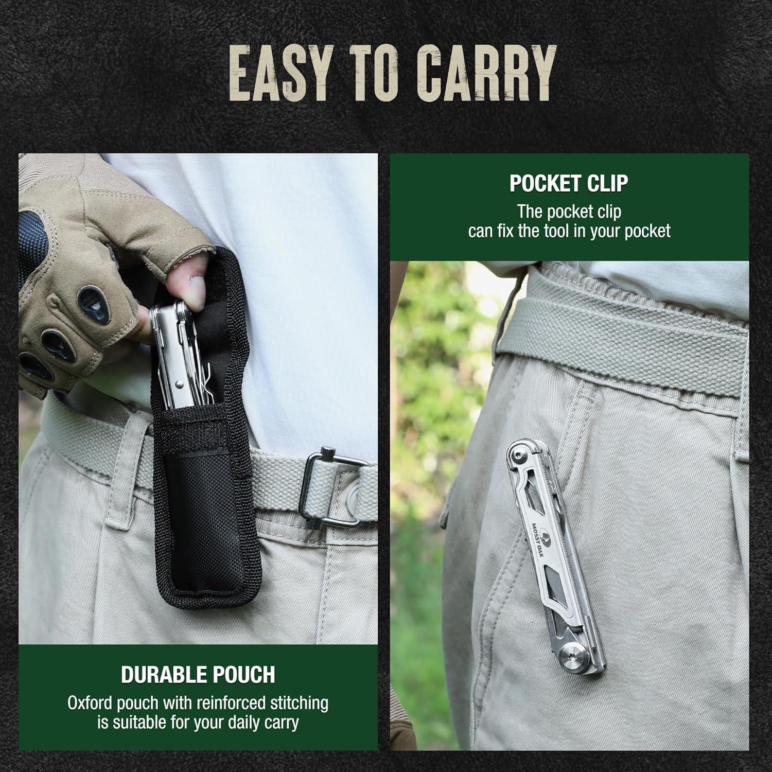 Cuchillo Multitool 12-en-1 Mossy Oak Acero Inoxidable