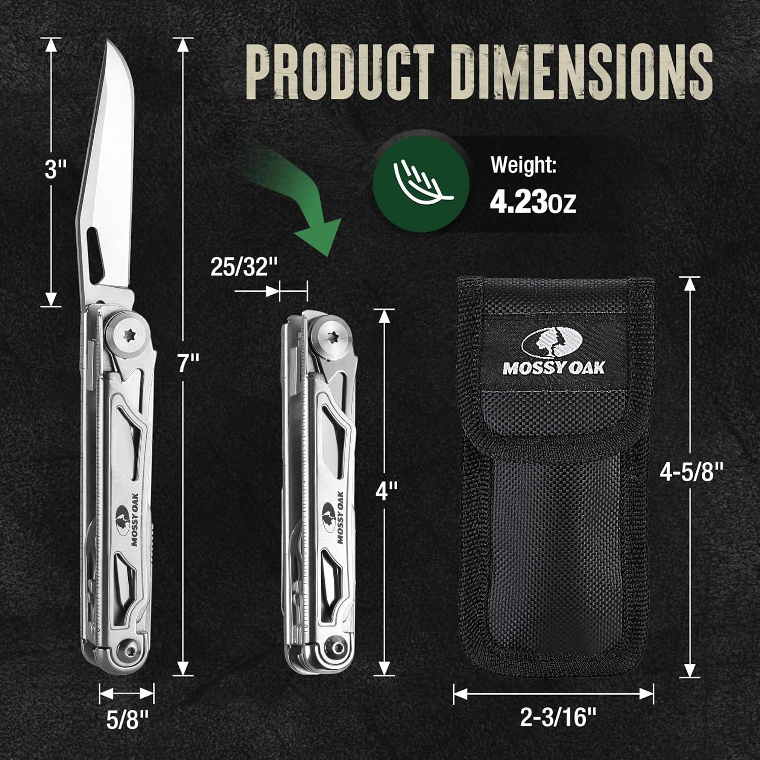 Cuchillo Multitool 12-en-1 Mossy Oak Acero Inoxidable