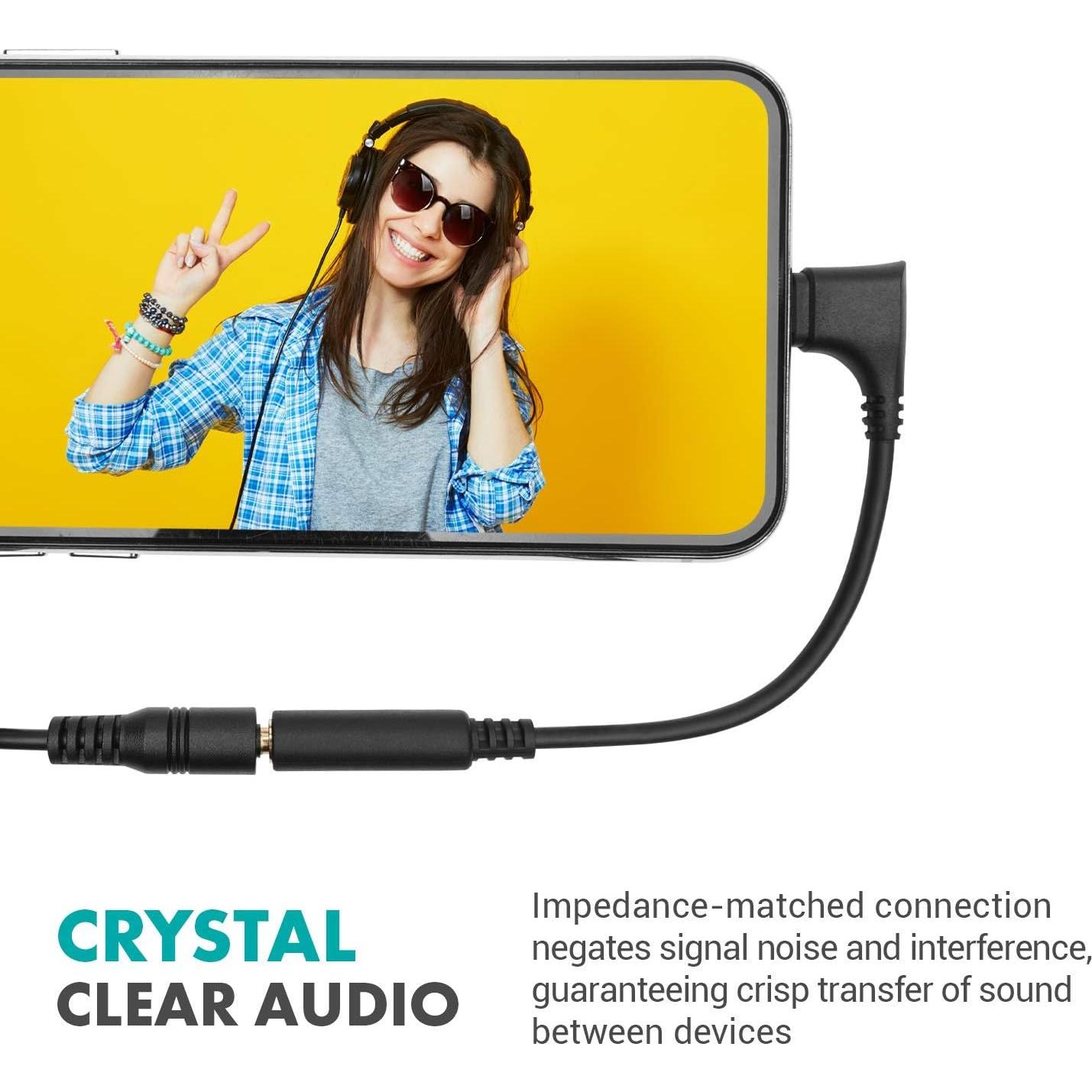 Adaptador de Audio Movo IMA-3 TRRS 3.5mm a Lightning 90°