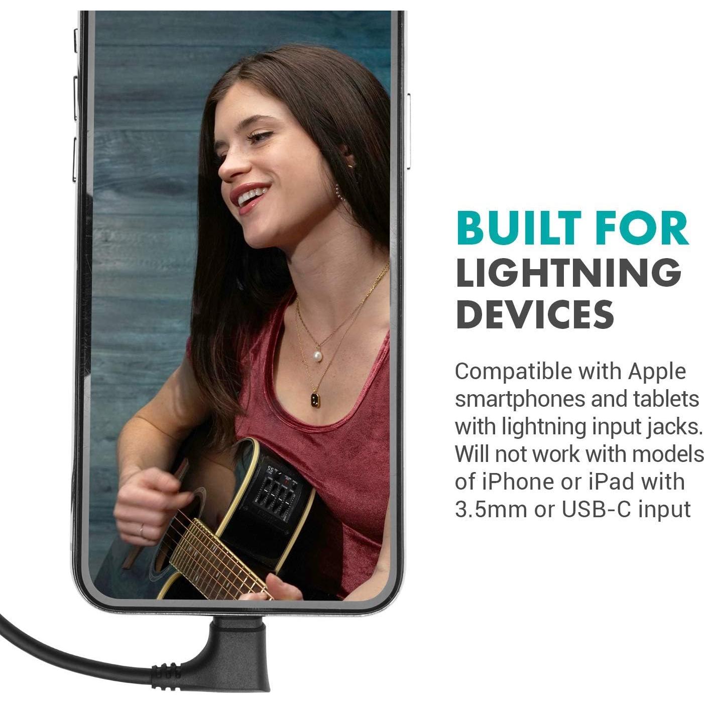 Adaptador de Audio Movo IMA-3 TRRS 3.5mm a Lightning 90°