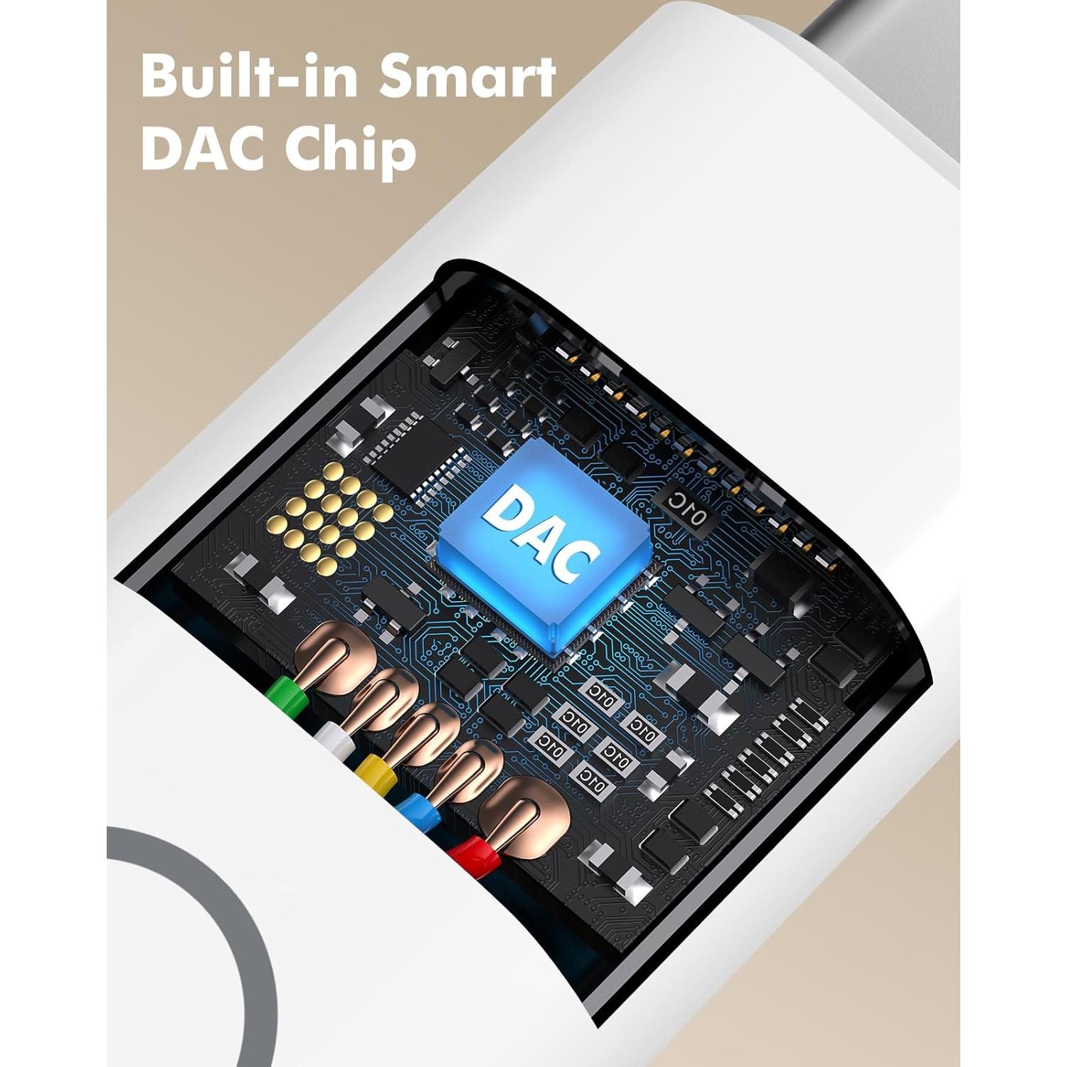 Adaptador de Audio Lightning a USB C MoKo para iPhone 16e/16/15 Pro