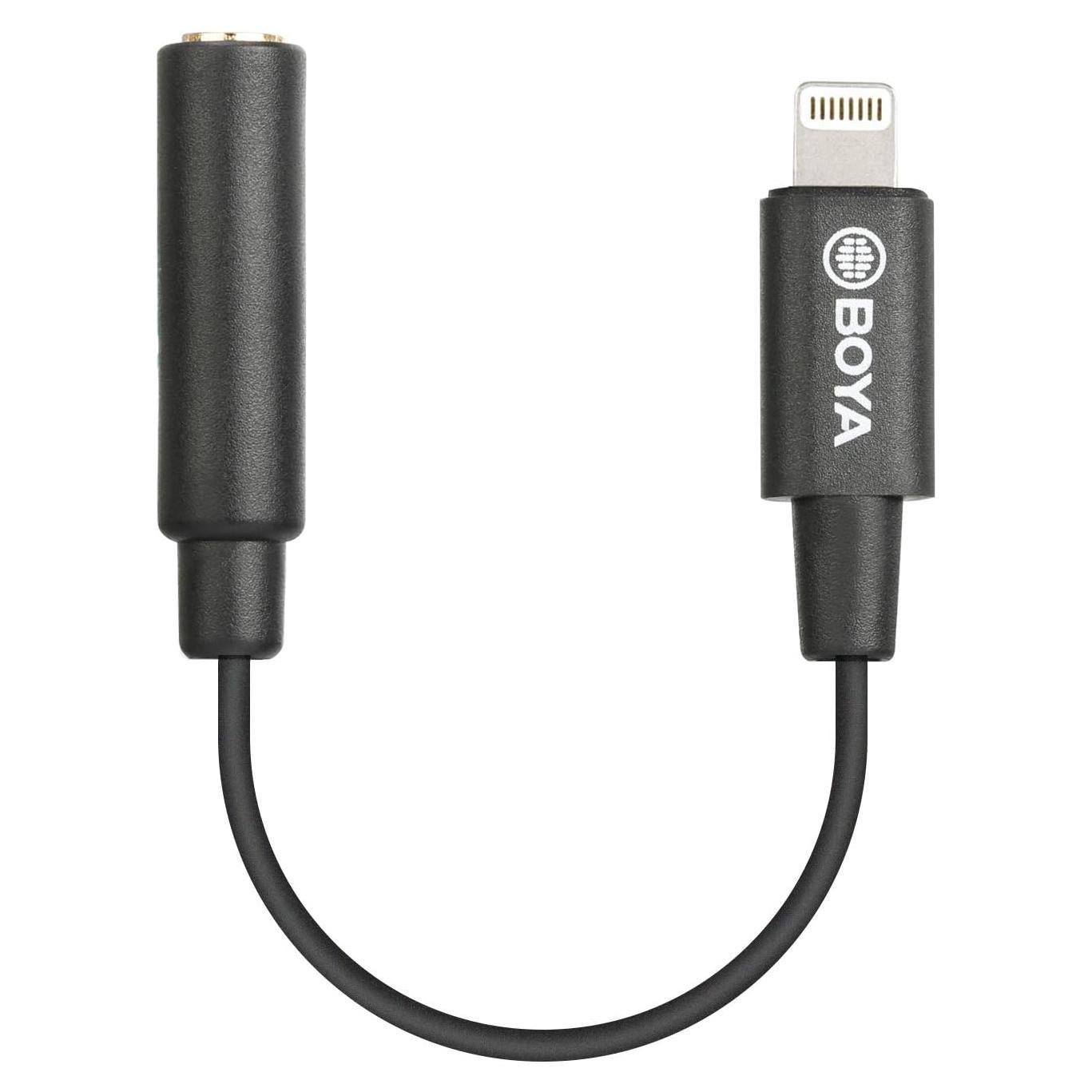 Adaptador BOYA BY-K3 TRRS a Lightning para iPhone y iPad