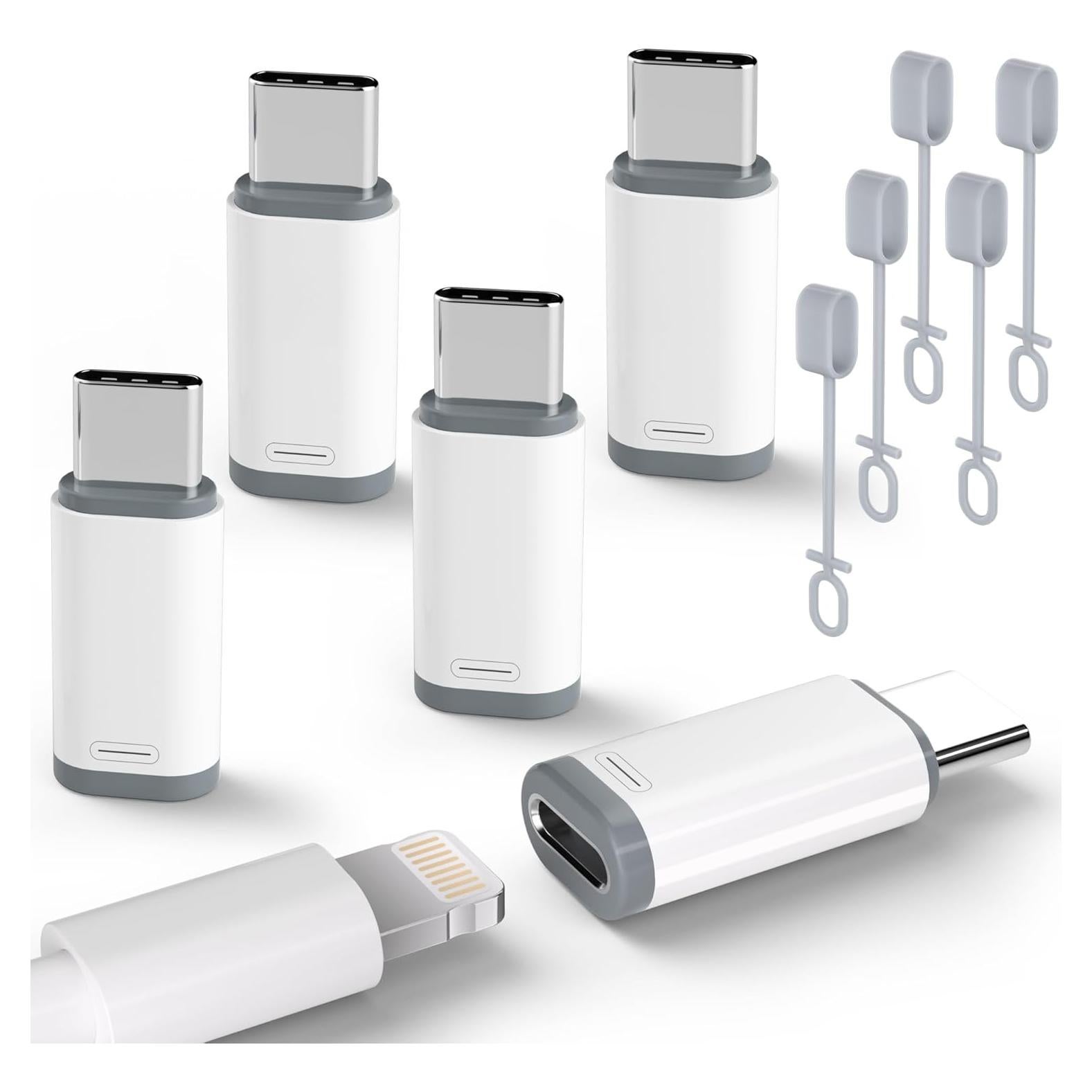 Paquete de 5 Adaptadores USB C a Lightning UWOXX - Carga Rápida