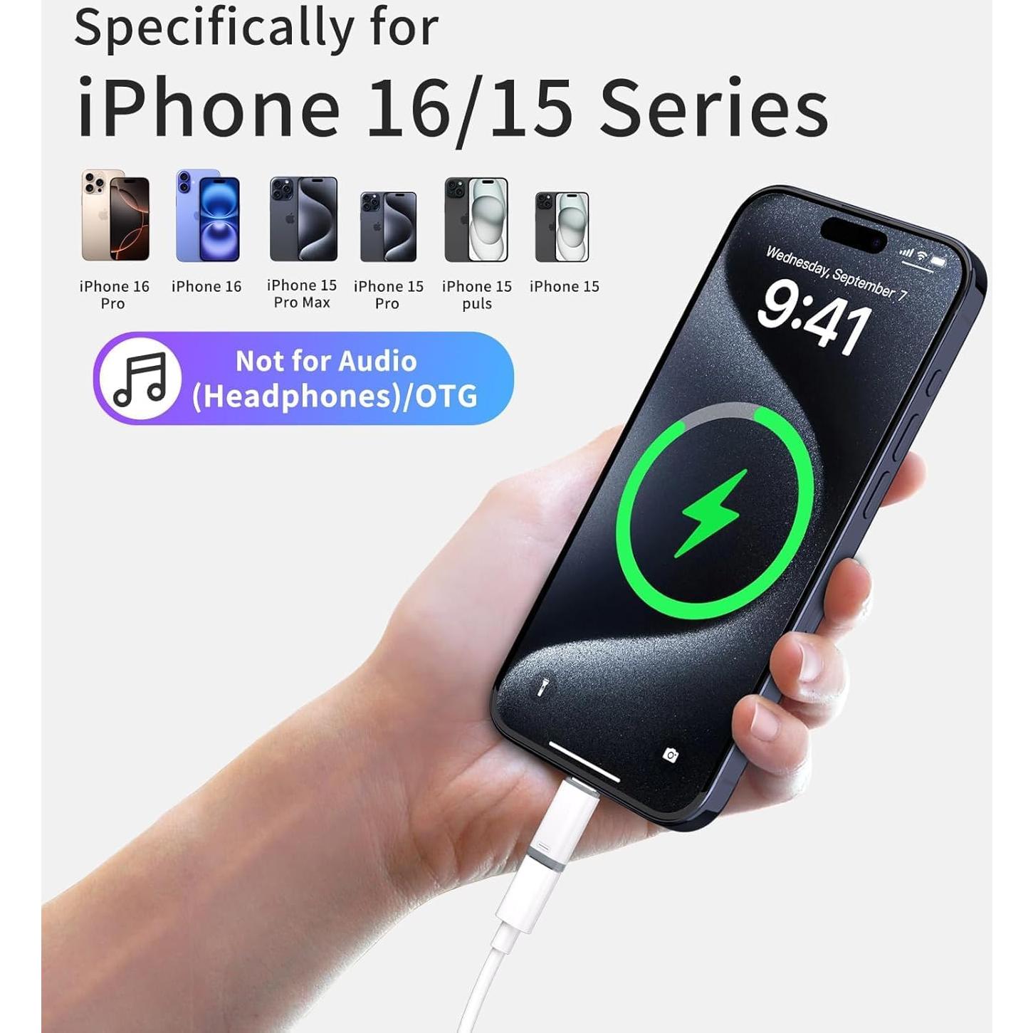 Paquete de 5 Adaptadores USB C a Lightning UWOXX - Carga Rápida