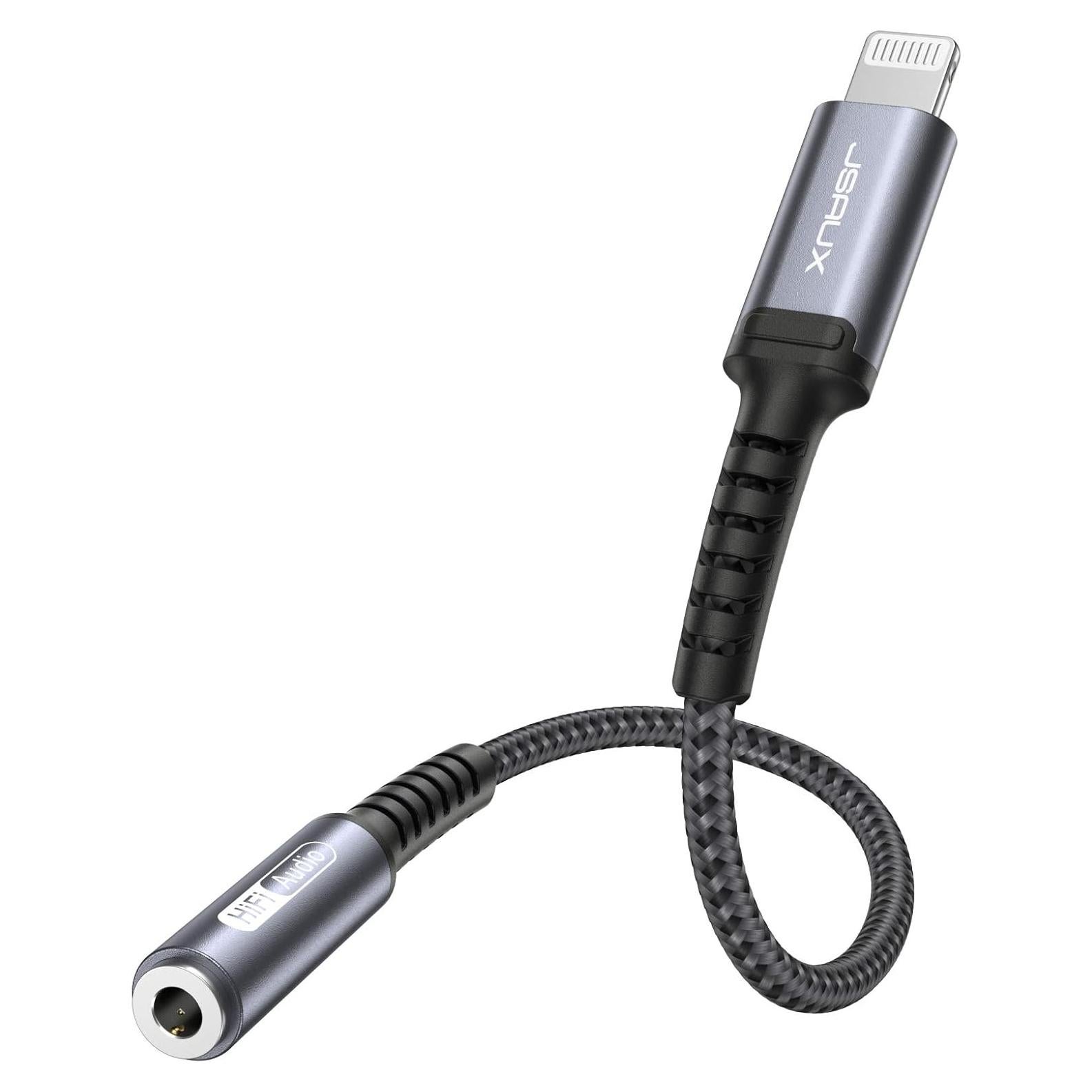 Adaptador JSAUX Lightning a 3.5mm para iPhone - Certificado MFi