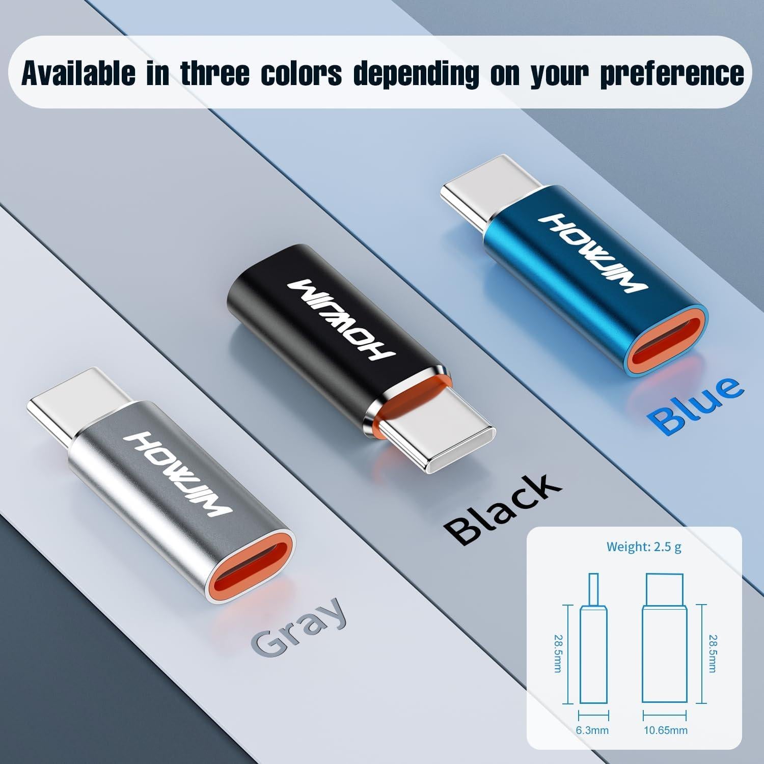 Adaptador Lightning a USB-C HOWJIM C27, Carga Rápida 27W