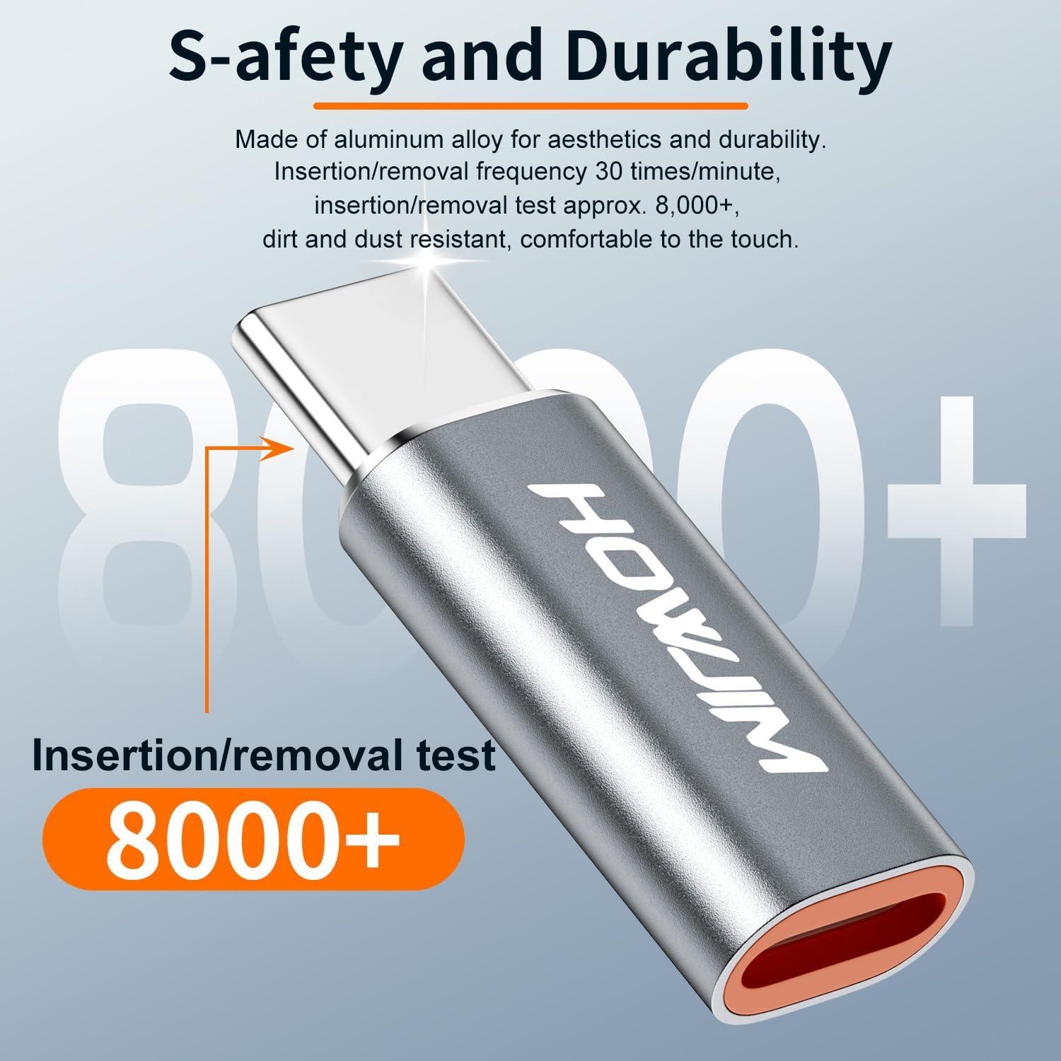 Adaptador Lightning a USB-C HOWJIM C27, Carga Rápida 27W