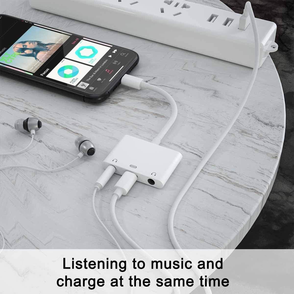 Adaptador de auriculares 3 en 1 CHENSHUN para iPhone y iPad