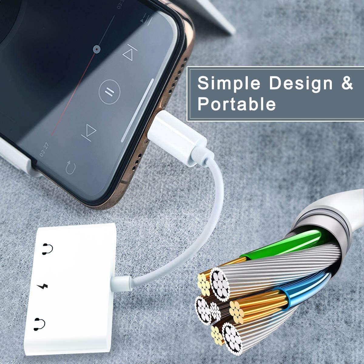 Adaptador de auriculares 3 en 1 CHENSHUN para iPhone y iPad