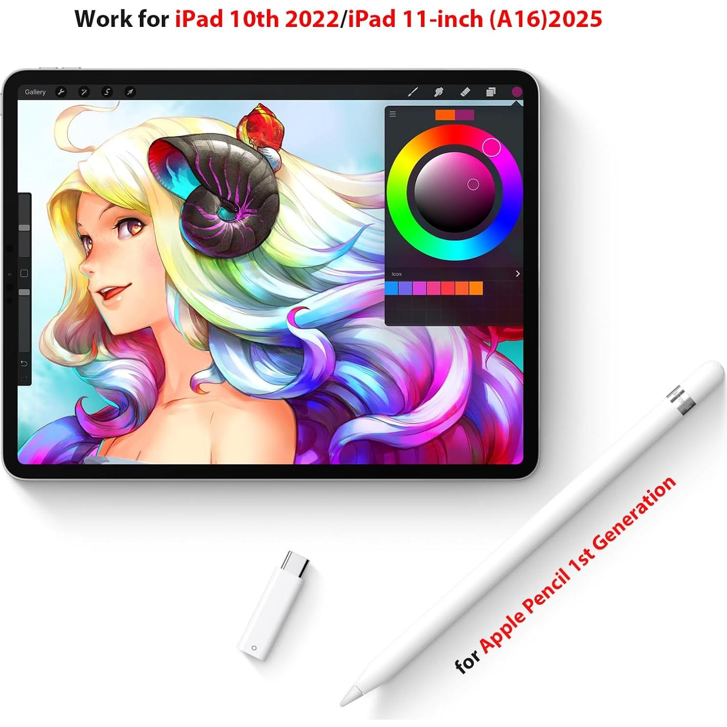 Adaptador USB-C a Lightning ASKUBSKU para Apple Pencil 1ra Gen