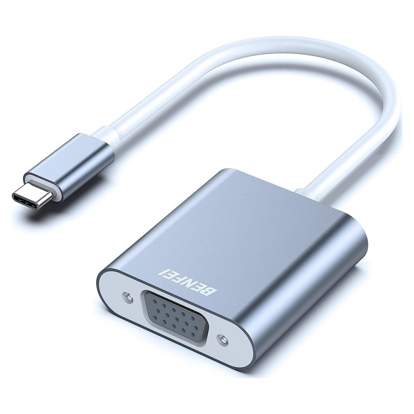 Adaptador USB-C a VGA BENFEI Gris - Compatible con MacBook y más