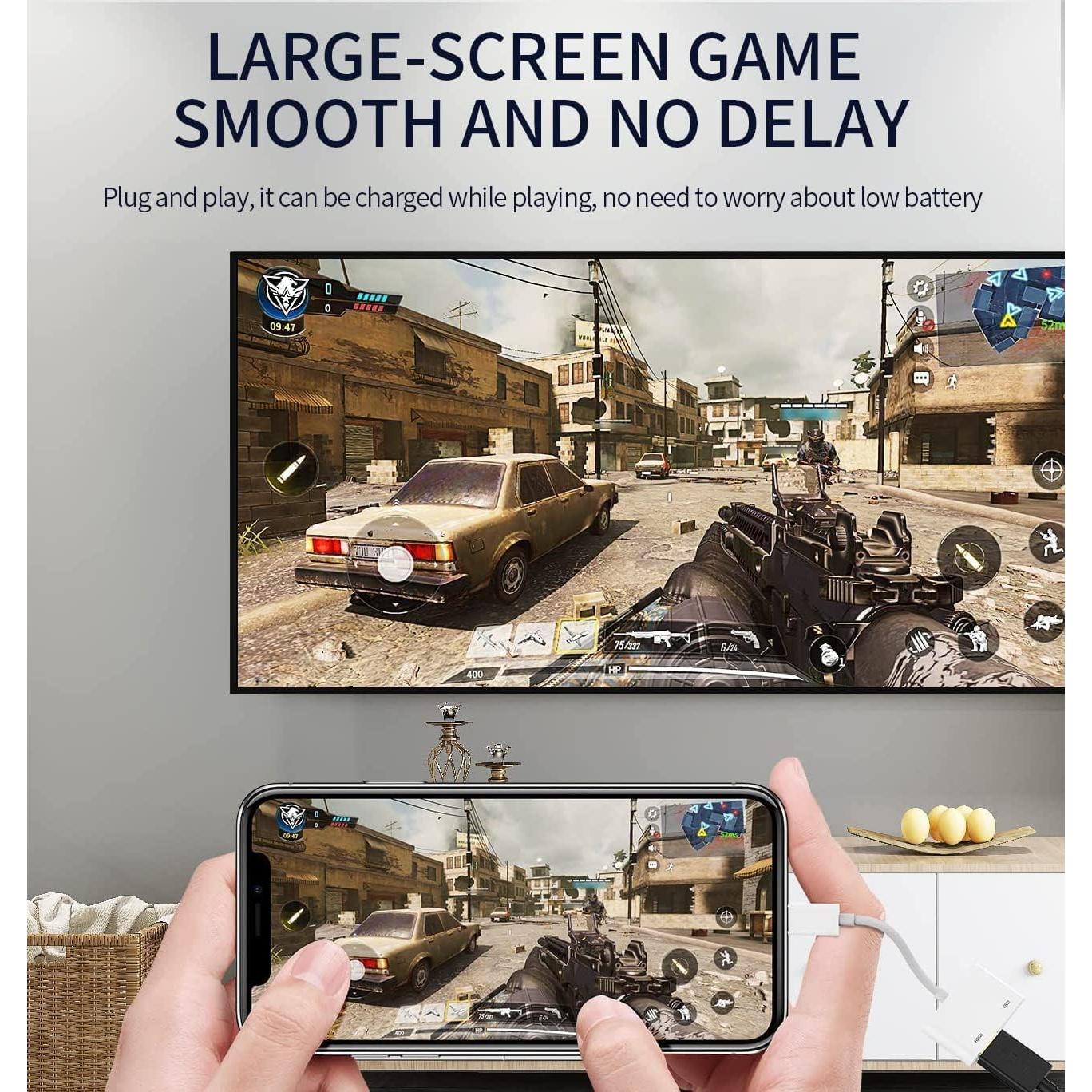 Adaptador Lightning a HDMI Wahbite 1080P para iPhone