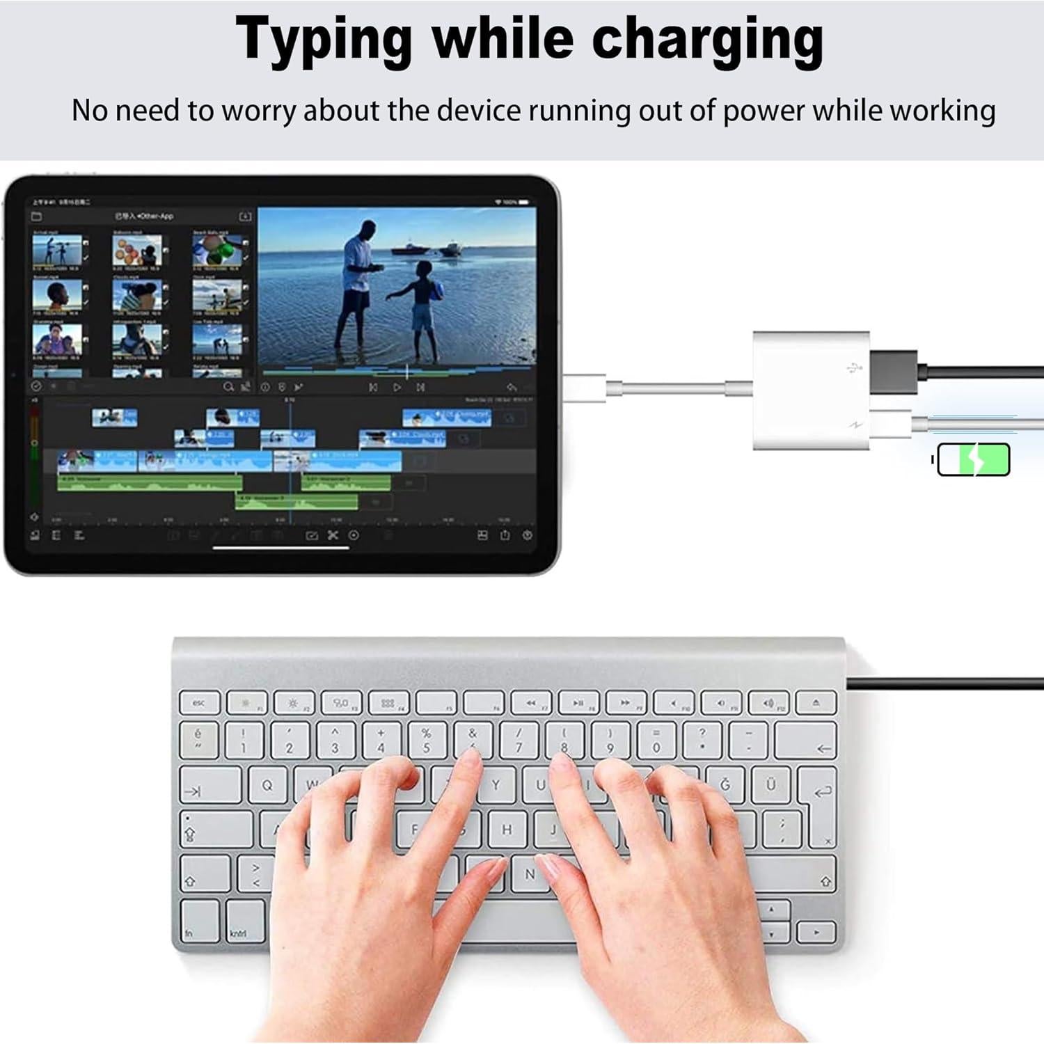 Adaptador de Cámara Lightning a USB RICHUPON con Carga Rápida