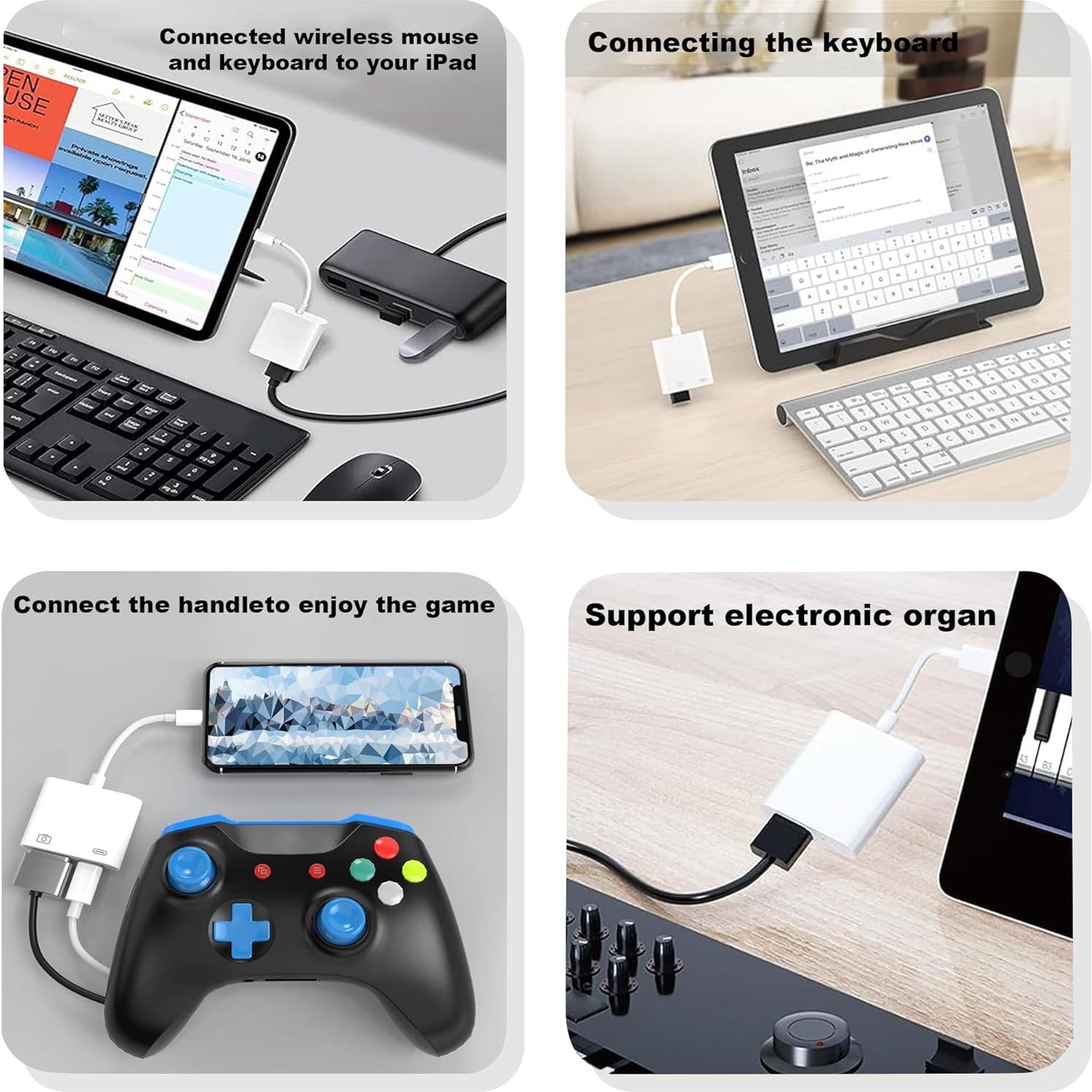 Adaptador de Cámara Lightning a USB RICHUPON con Carga Rápida