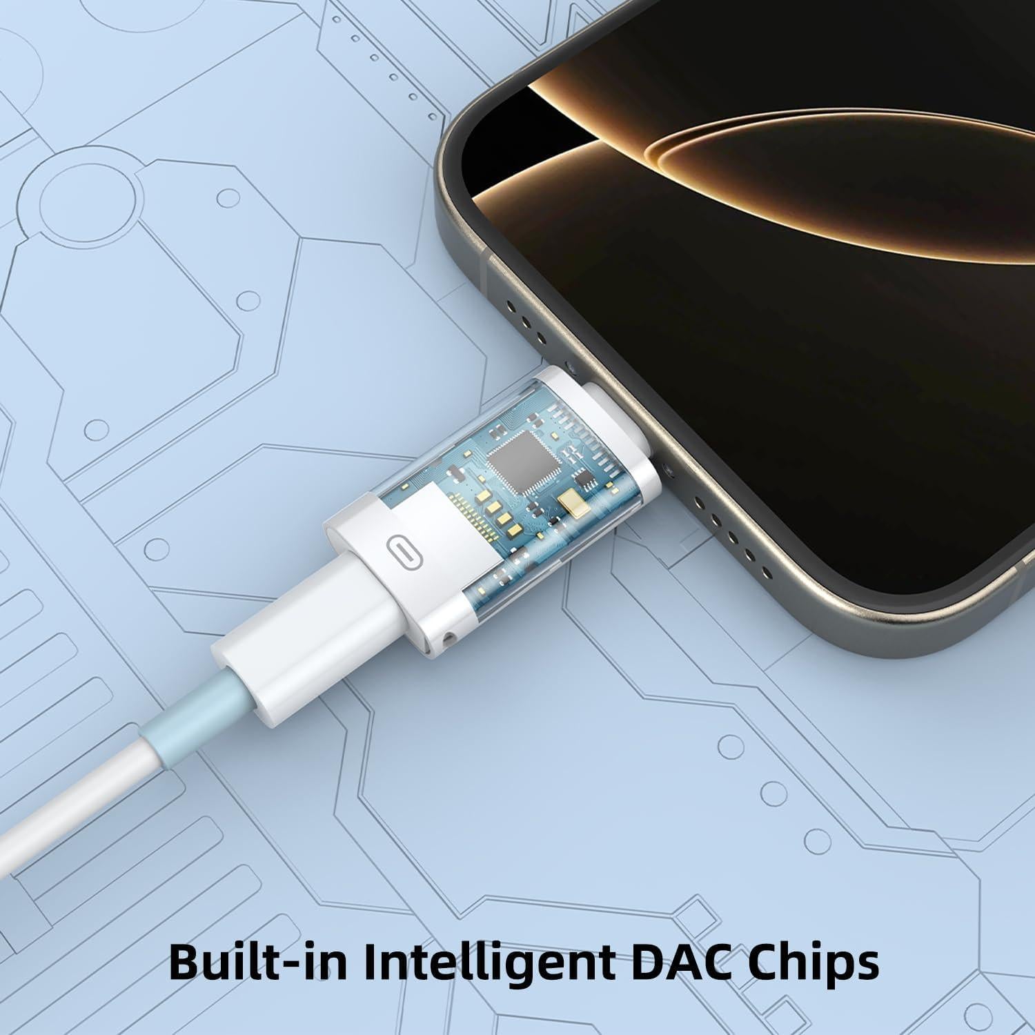 Adaptador de Audio USB C a Lightning Jadebones con Carga Rápida