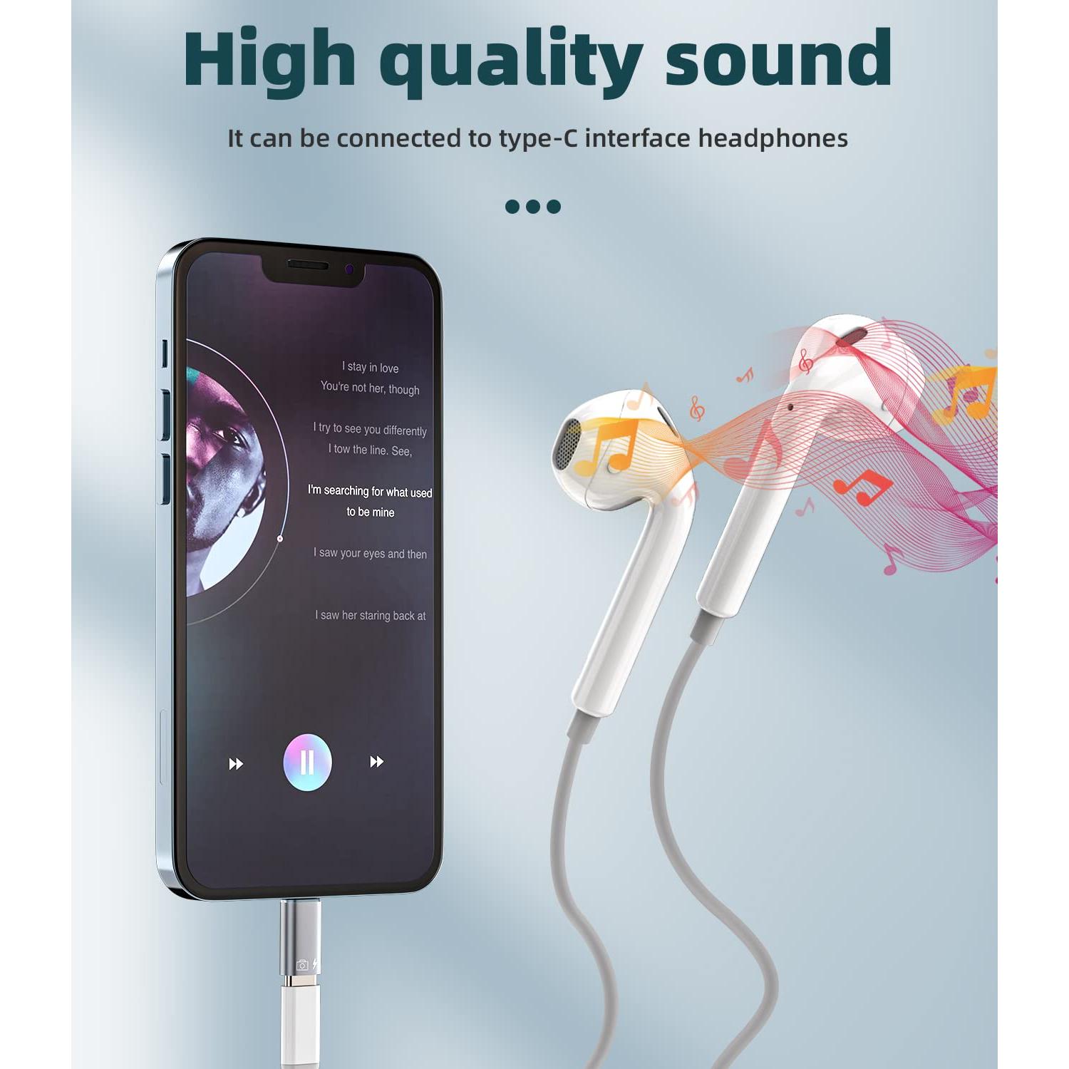 Adaptador OTG USB-C a Lightning WASRUYI 2Pack Carga y Sincronización