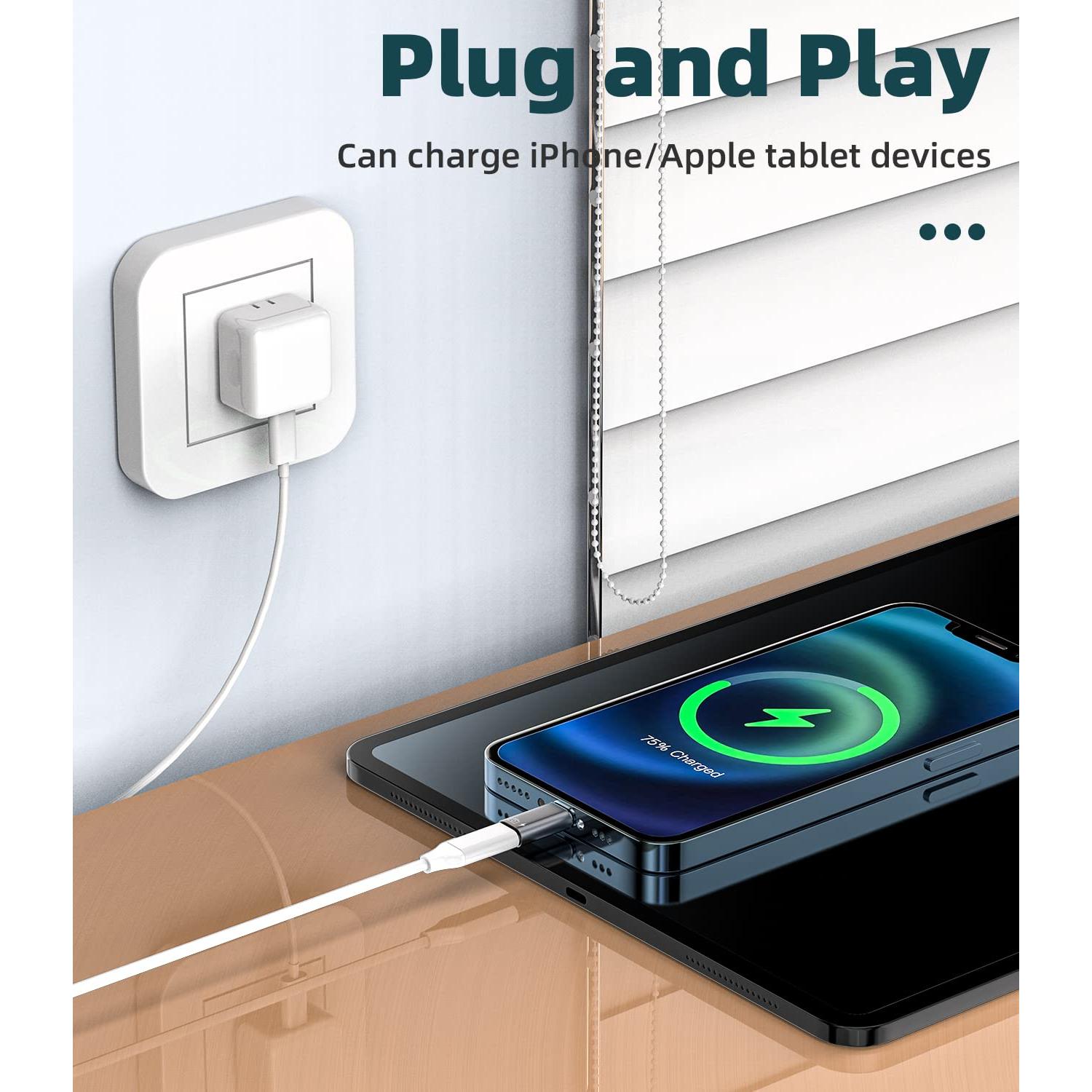 Adaptador OTG USB-C a Lightning WASRUYI 2Pack Carga y Sincronización