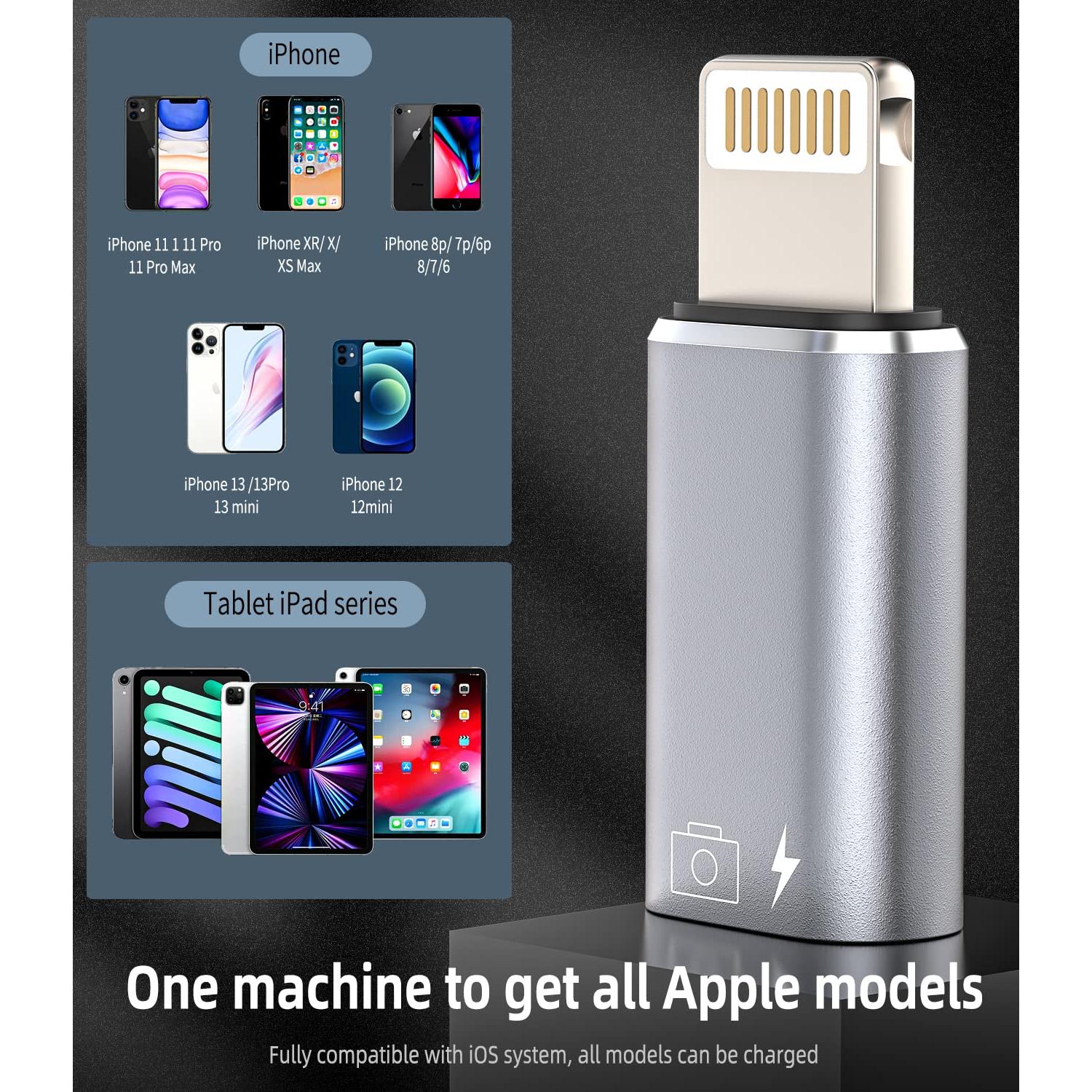 Adaptador OTG USB-C a Lightning WASRUYI 2Pack Carga y Sincronización