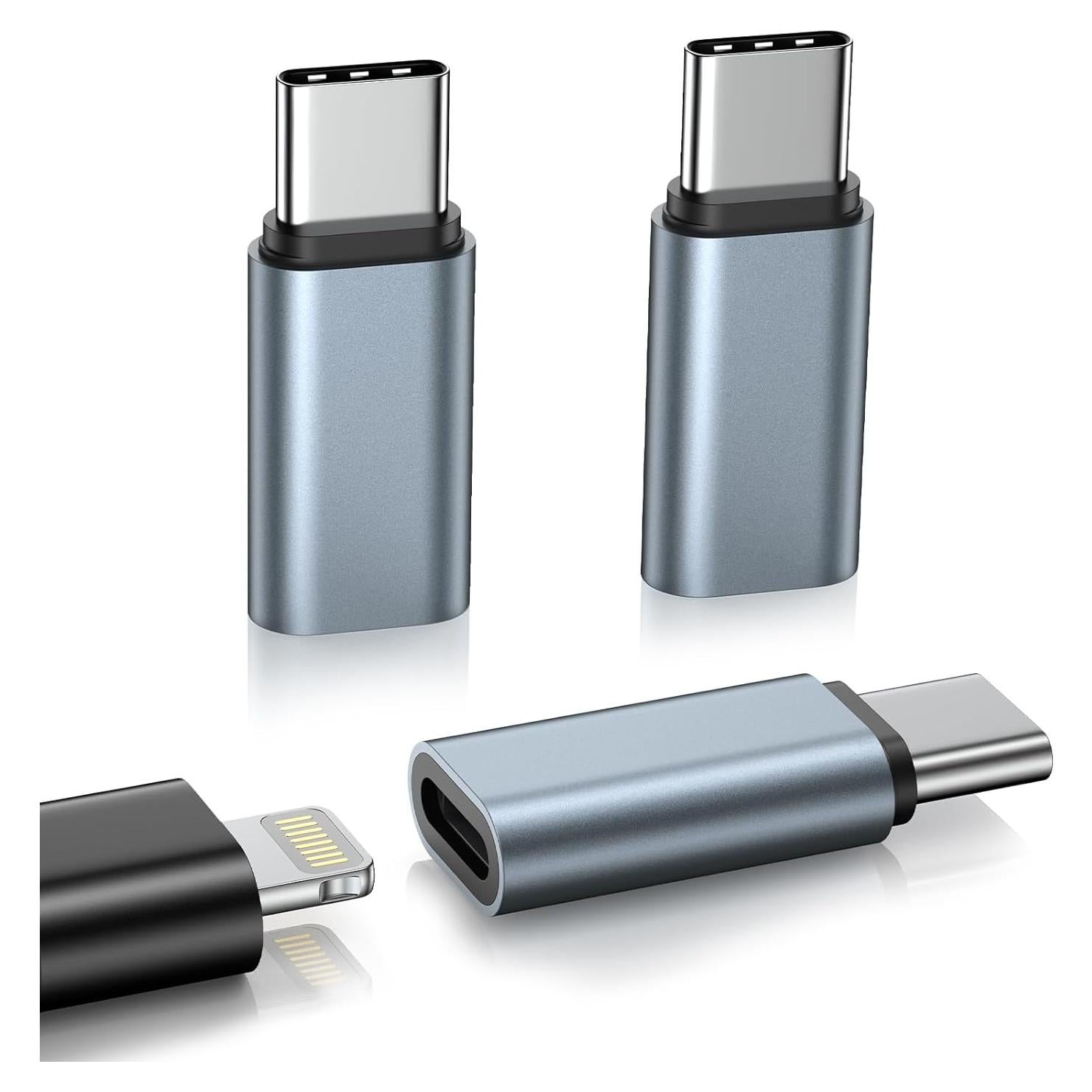 Paquete de 3 Adaptadores Lightning a USB-C Dongguan - Carga Rápida