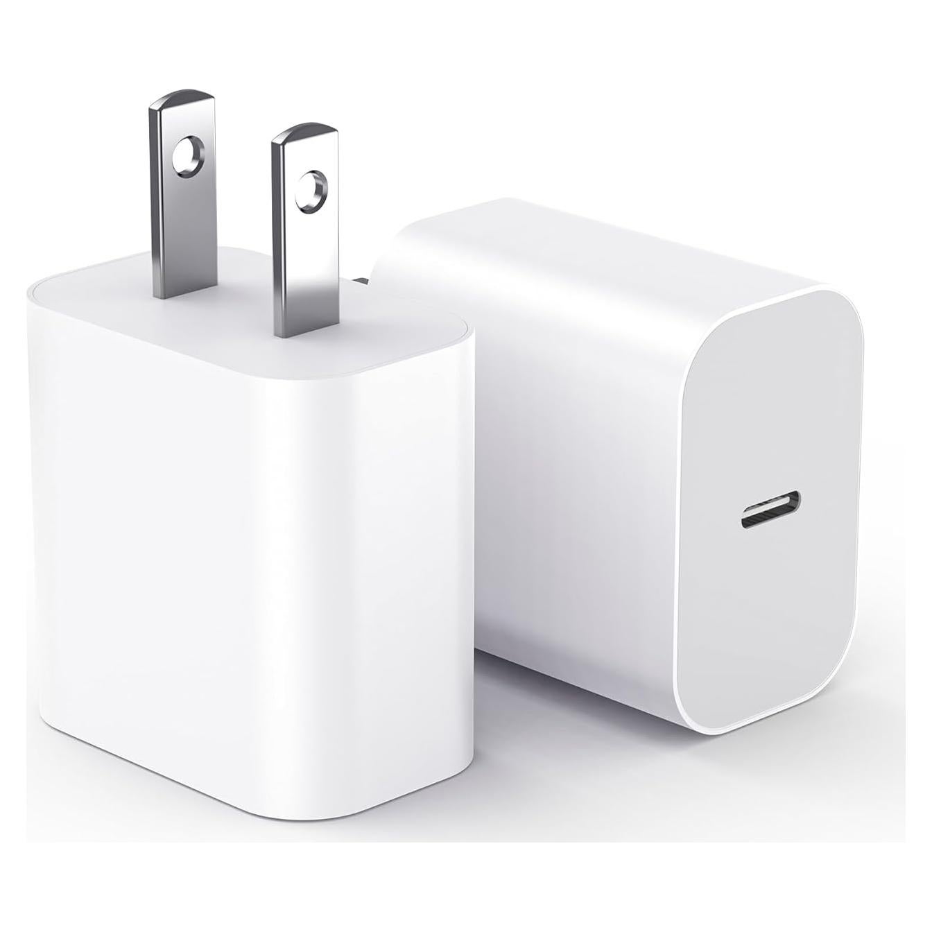 Cargador Rápido USB-C 20W 2Pack BSTOEM para iPhone 16/15/14