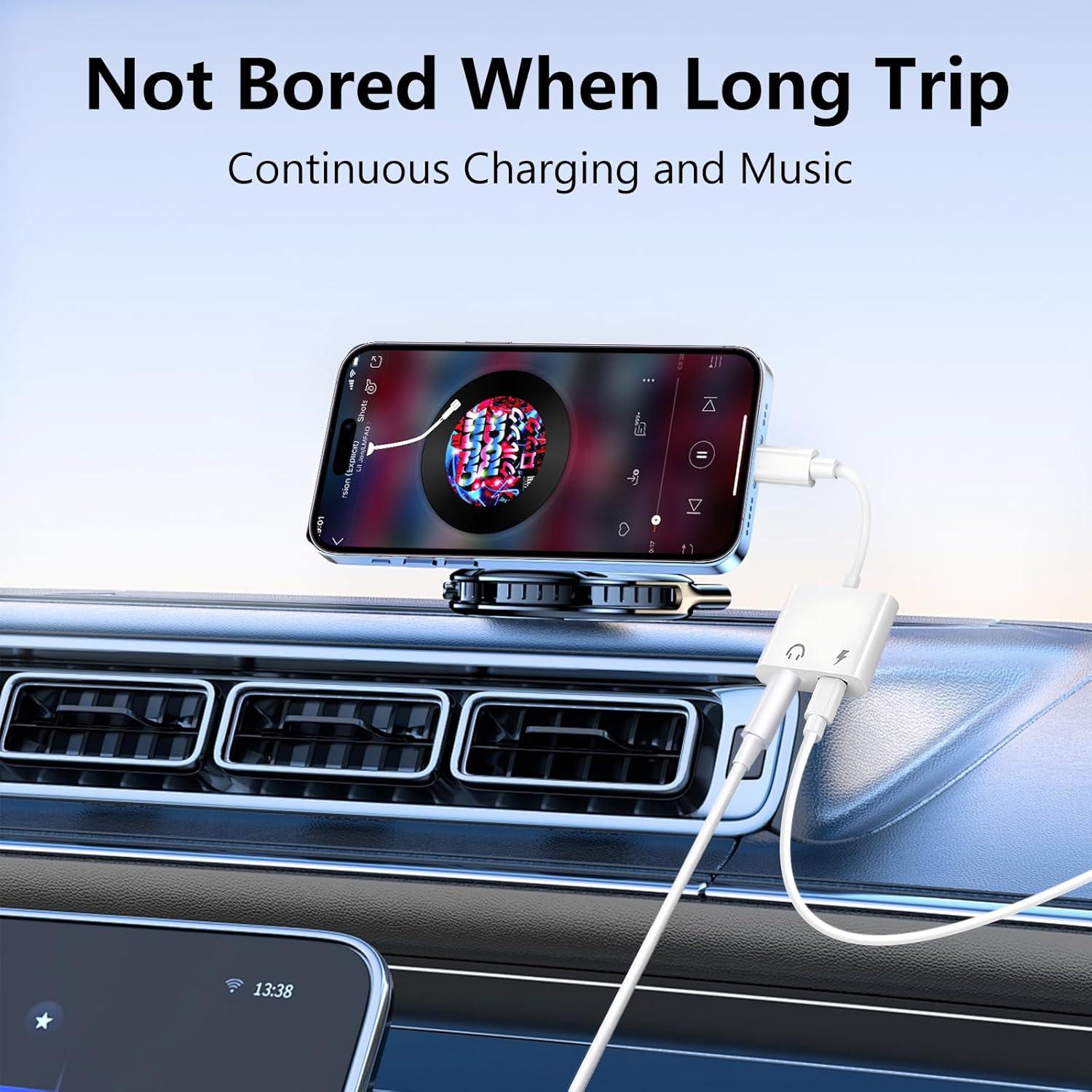 Adaptador USB C a 3.5mm y Cargador Seulliya 2 en 1 - iPhone, Android