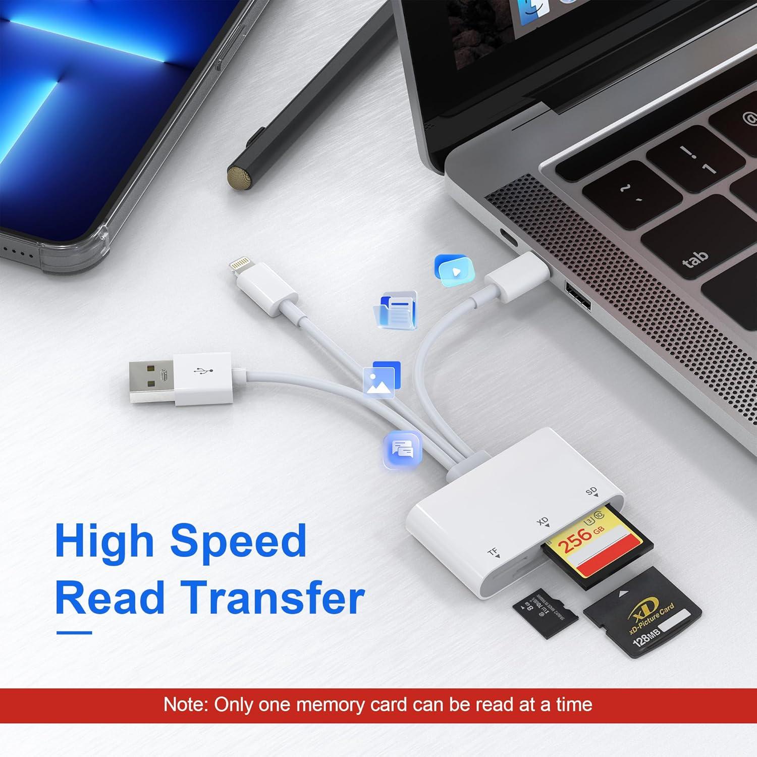 Lector de Tarjetas 3 en 1 Bawanfa Plus para iPhone y Android