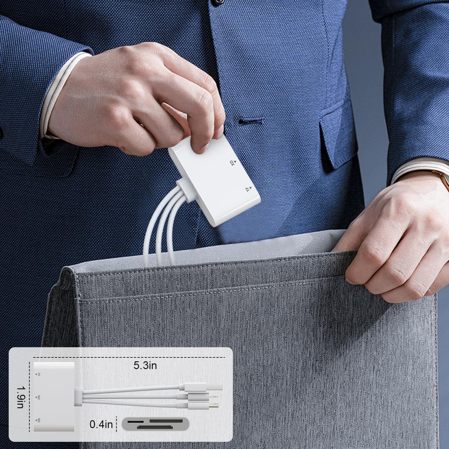 Lector de Tarjetas 3 en 1 Bawanfa Plus para iPhone y Android