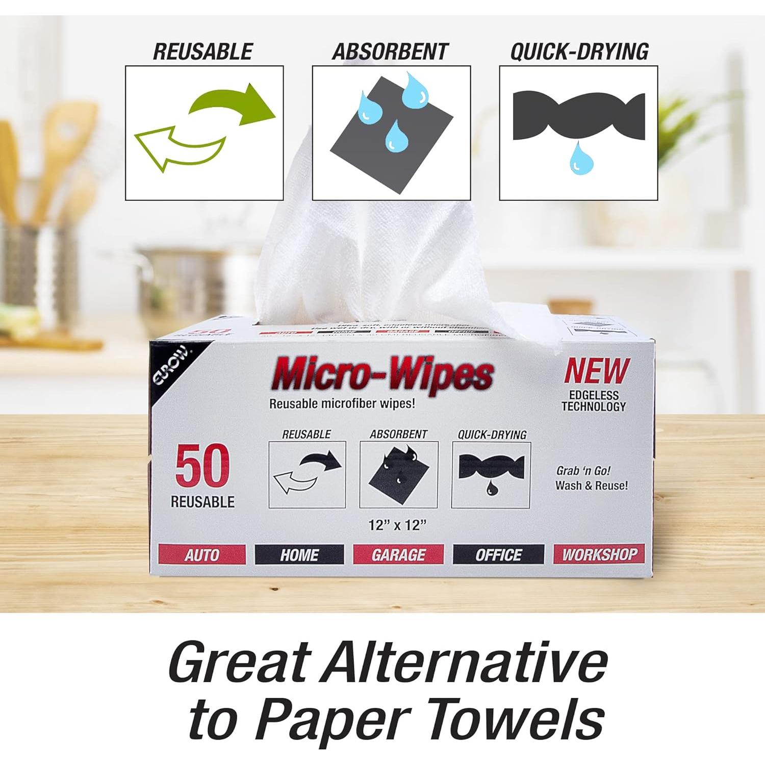 Paños de Microfibra Eurow 200GSM 50-Pack 30x30cm Azul