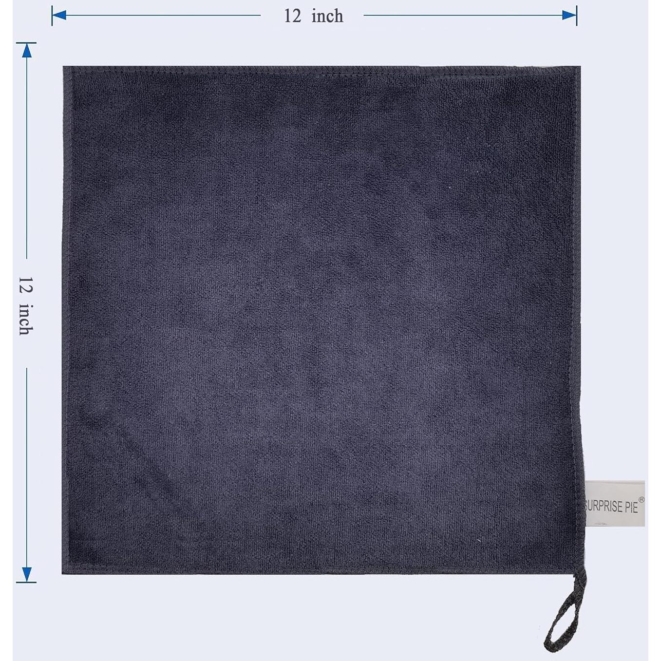 Paño de Microfibra Ultra Absorbente SURPRISE PIE 30x30 cm Gris - 6 Piezas